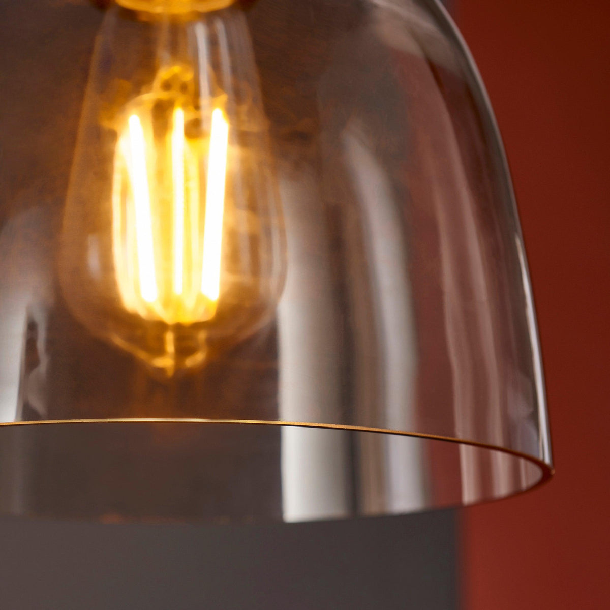Reading Black Chrome Pendant - Tinted Glass Shade-warehouse-180926