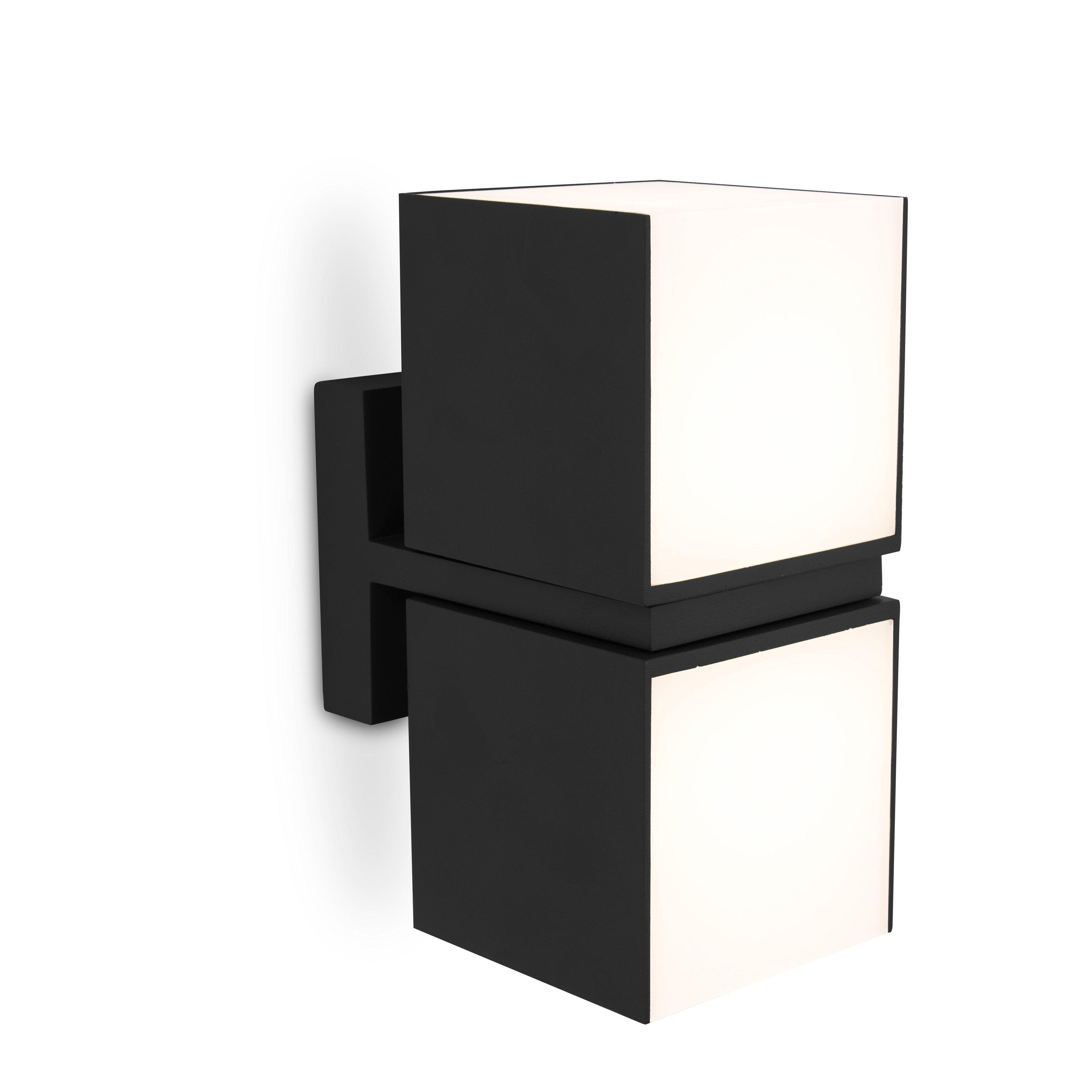 Lutec Cuba Adjustable Outdoor LED Wall Light In Matt Black-WAREHOUSE-40-200326