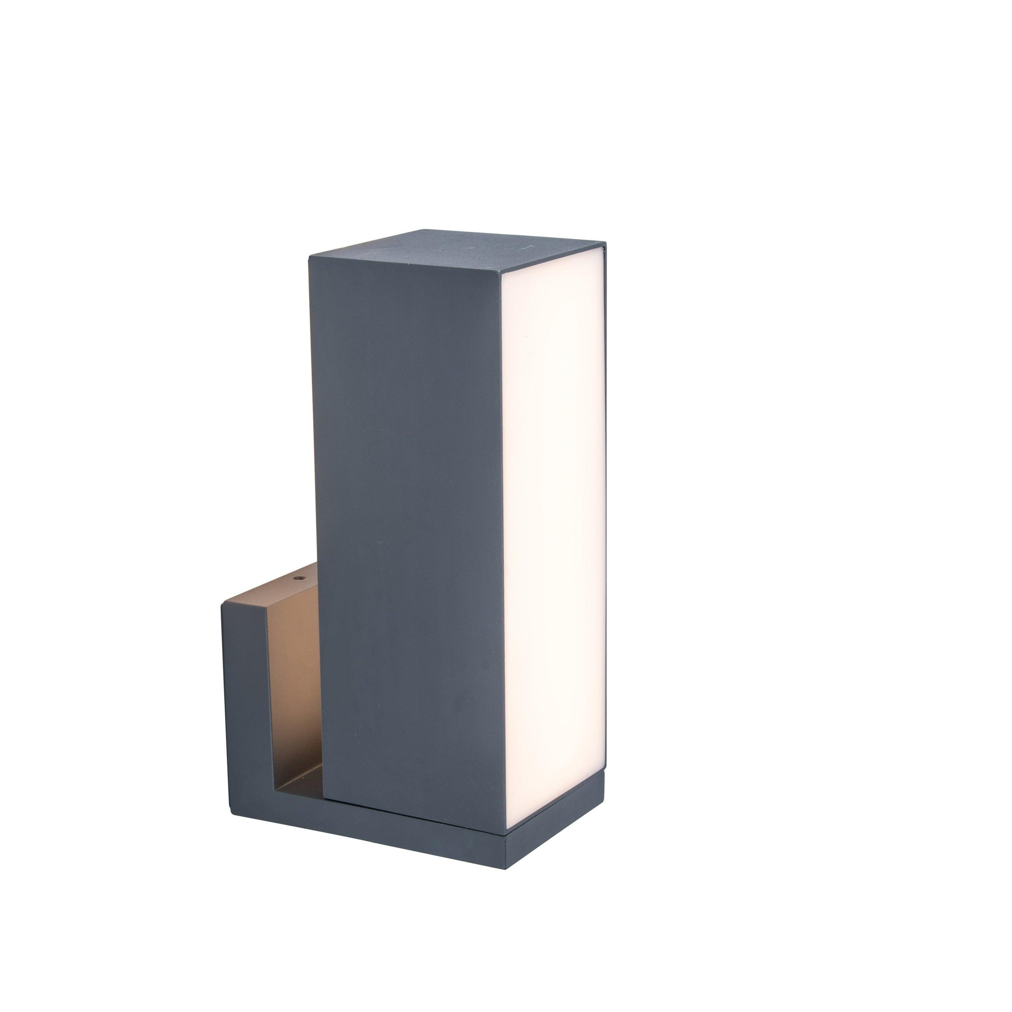 Lutec Cuba Modern Outdoor LED Wall Light In Dark Grey 5193810118