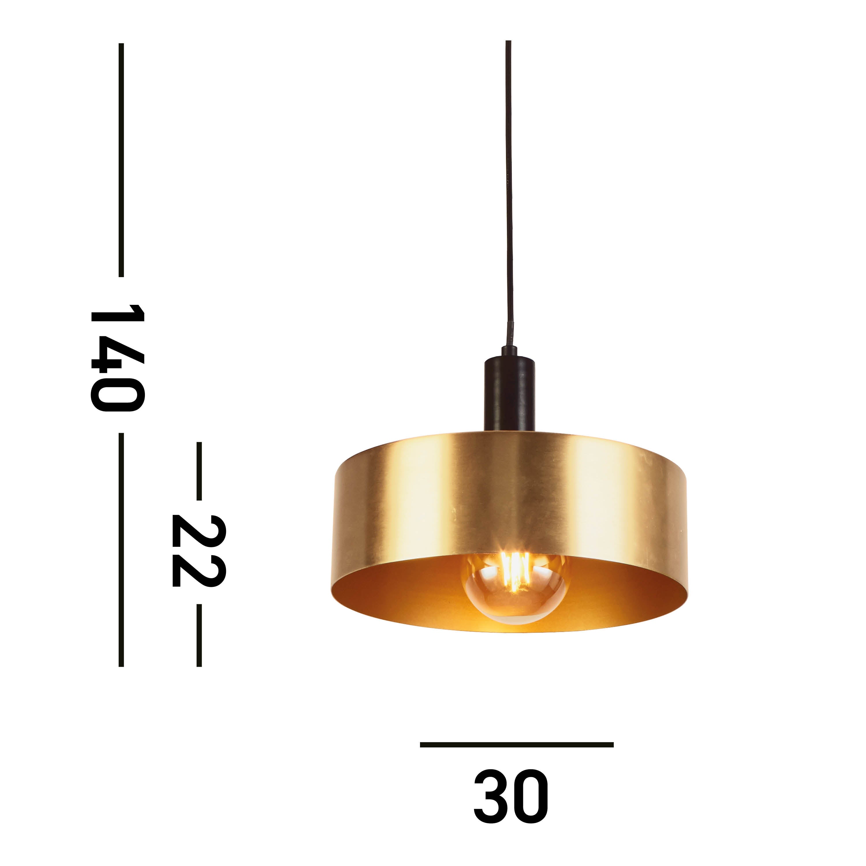 Searchlight Knox Black & Gold Pendant