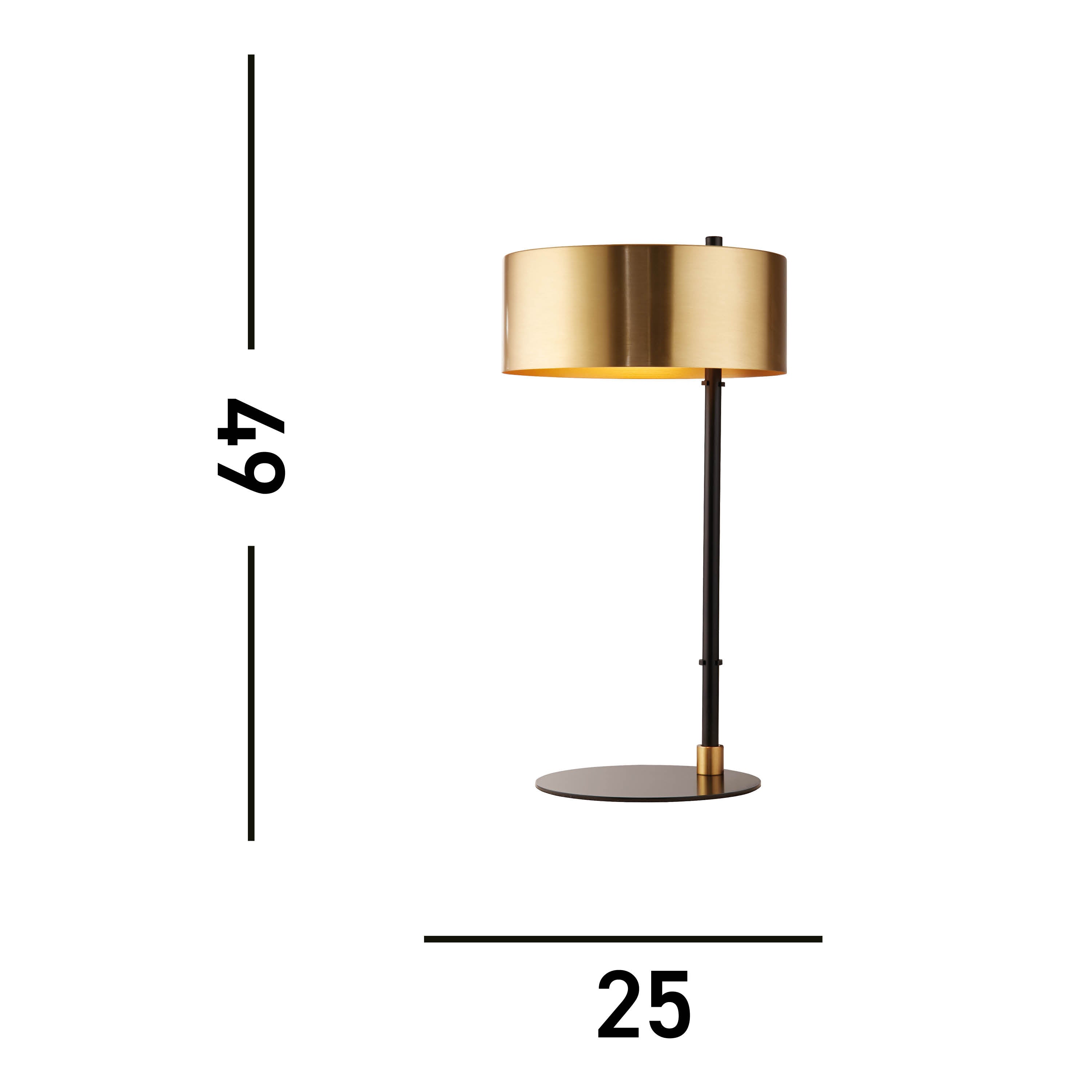 Searchlight Knox Black & Gold Table Lamp