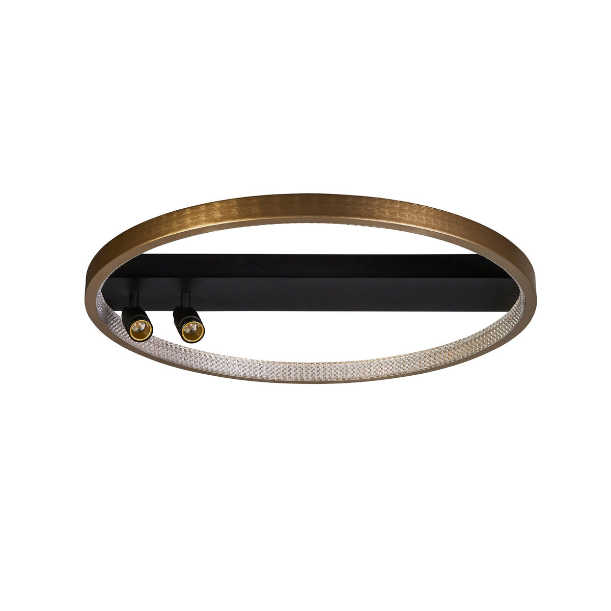 Searchlight Grace Black & Gold LED Flush Ceiling Light — additional angle