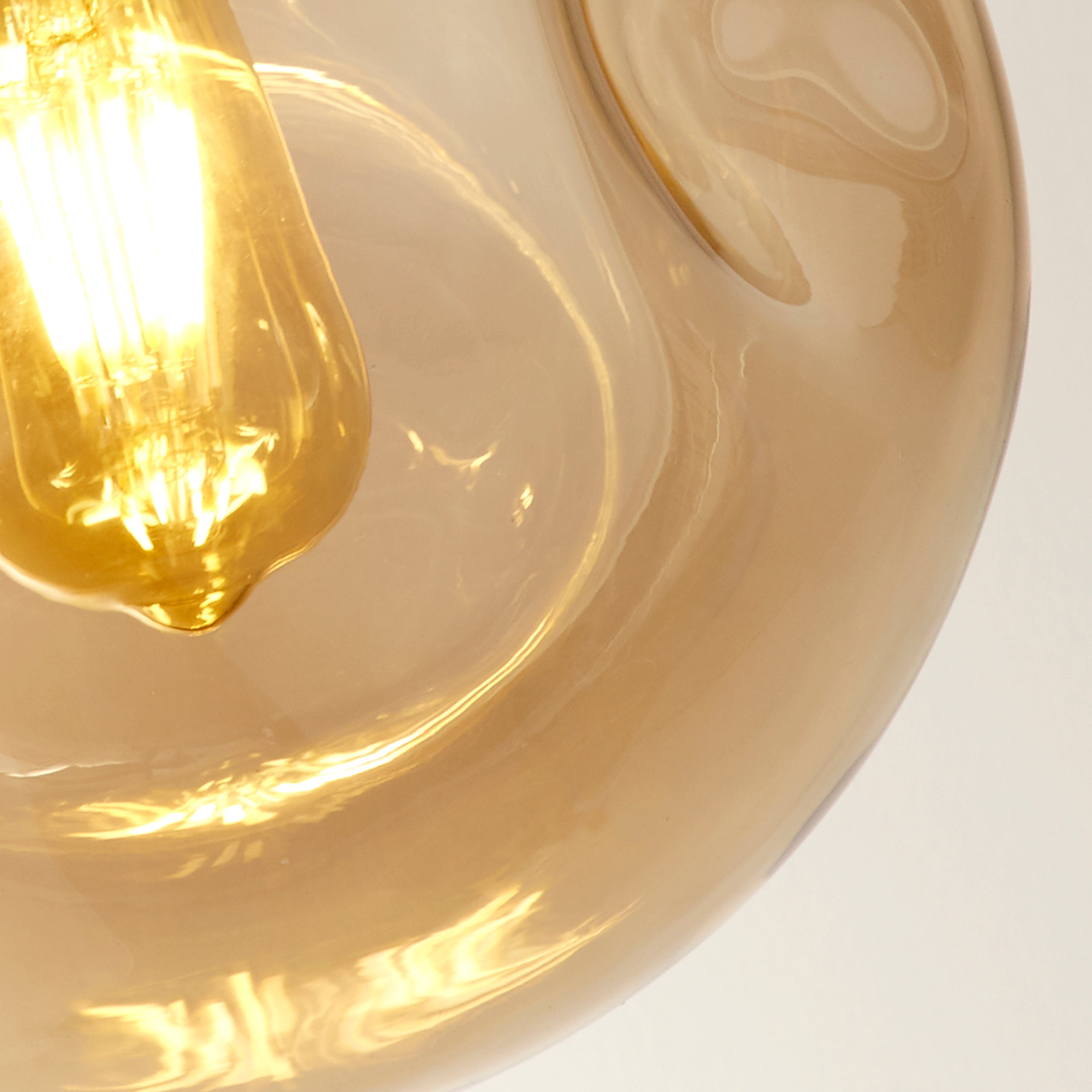 Searchlight Punch Black Pendant With Champagne Punched Glass Shade