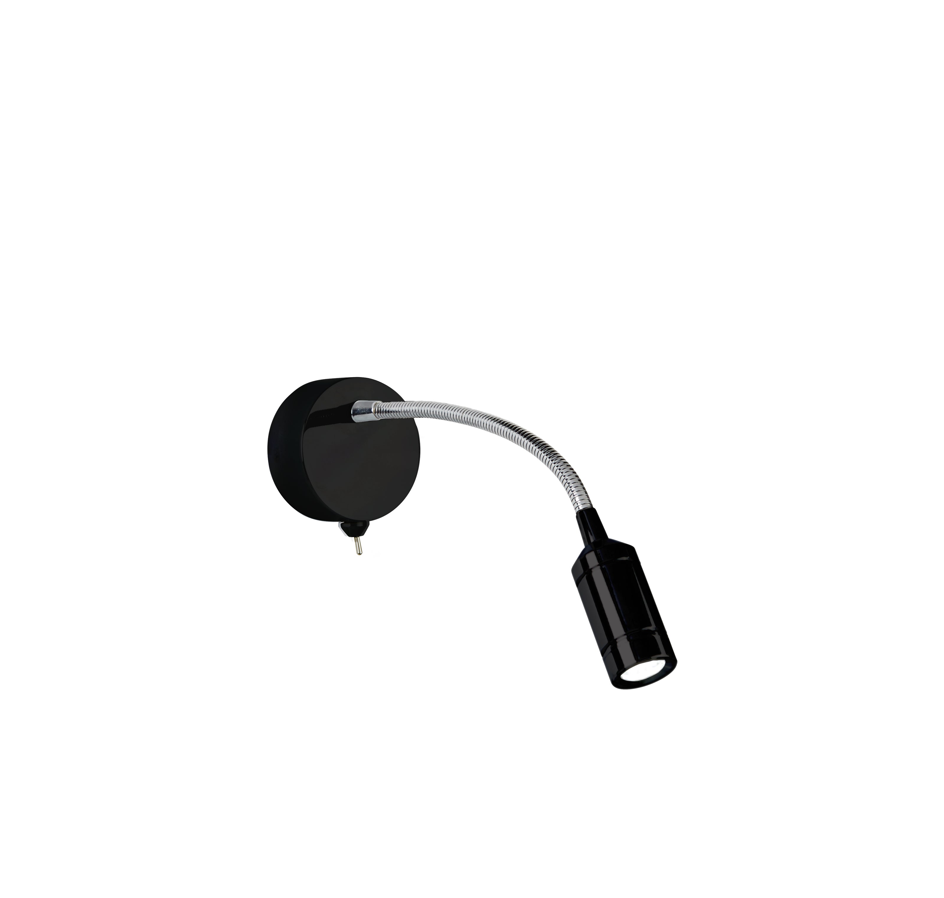 Searchlight Flexy Black & Chrome Wall Light