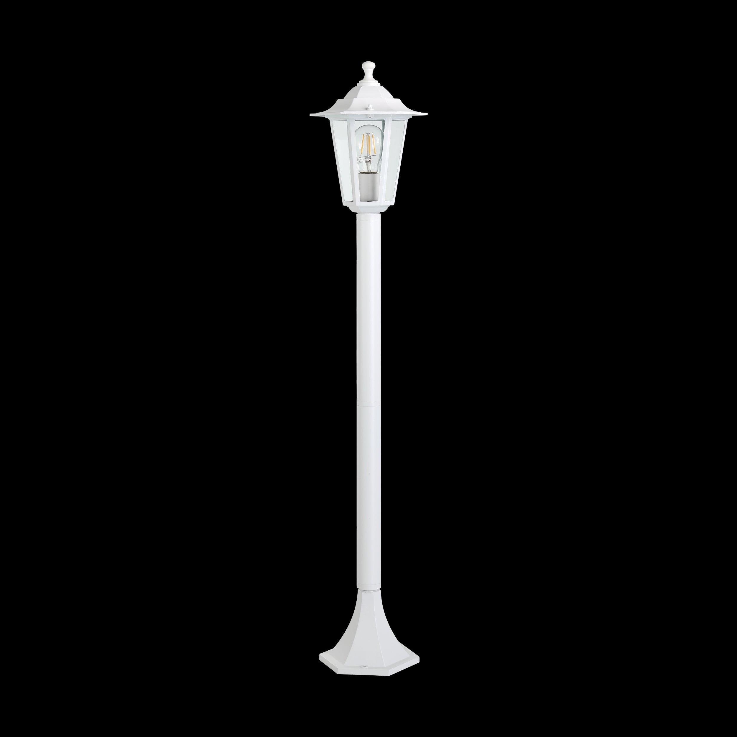 eglo laterna 5 white aluminium outdoor pathway lamp post ip44 living room image