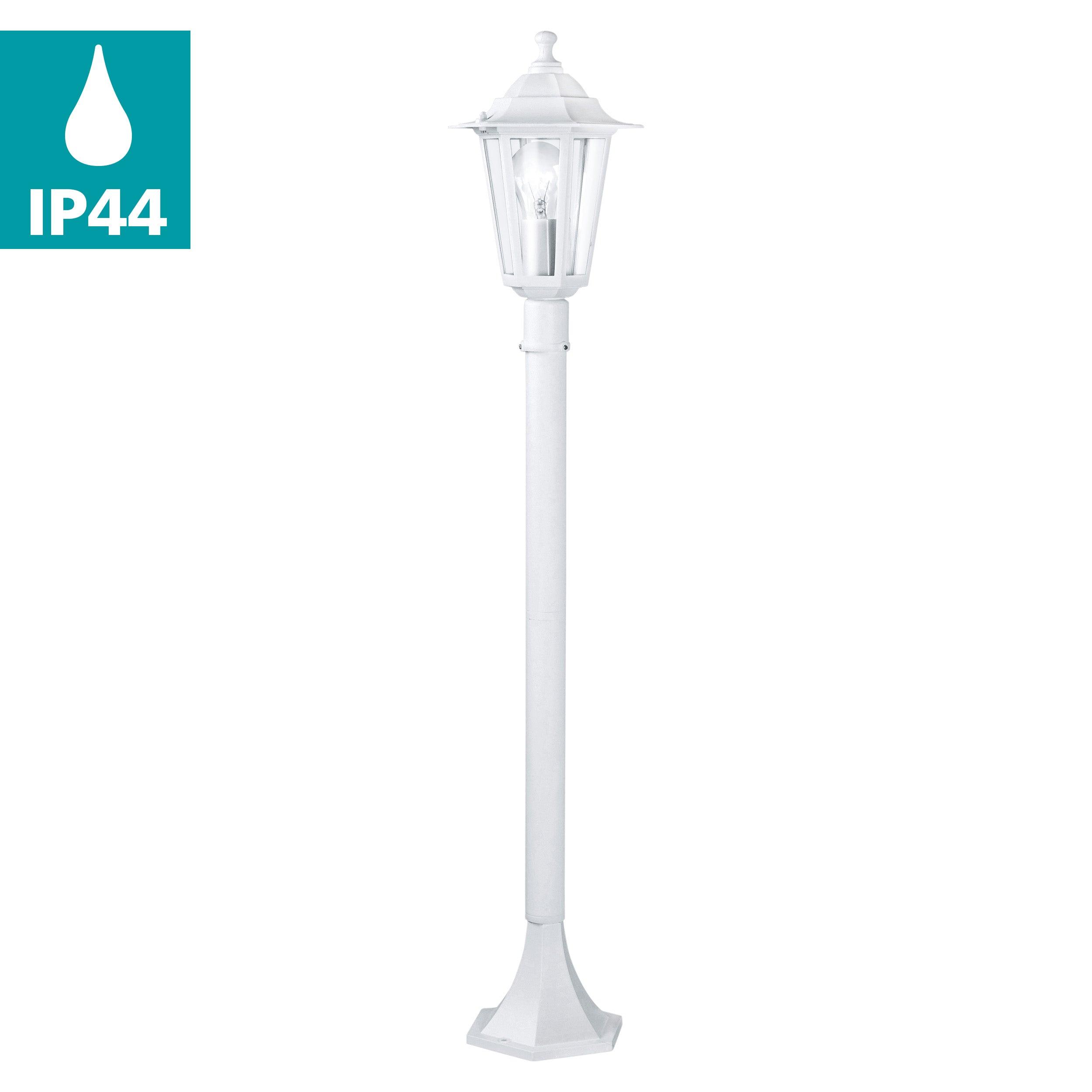 eglo laterna 5 white aluminium outdoor pathway lamp post ip44 Kitchen Lighting Close Up