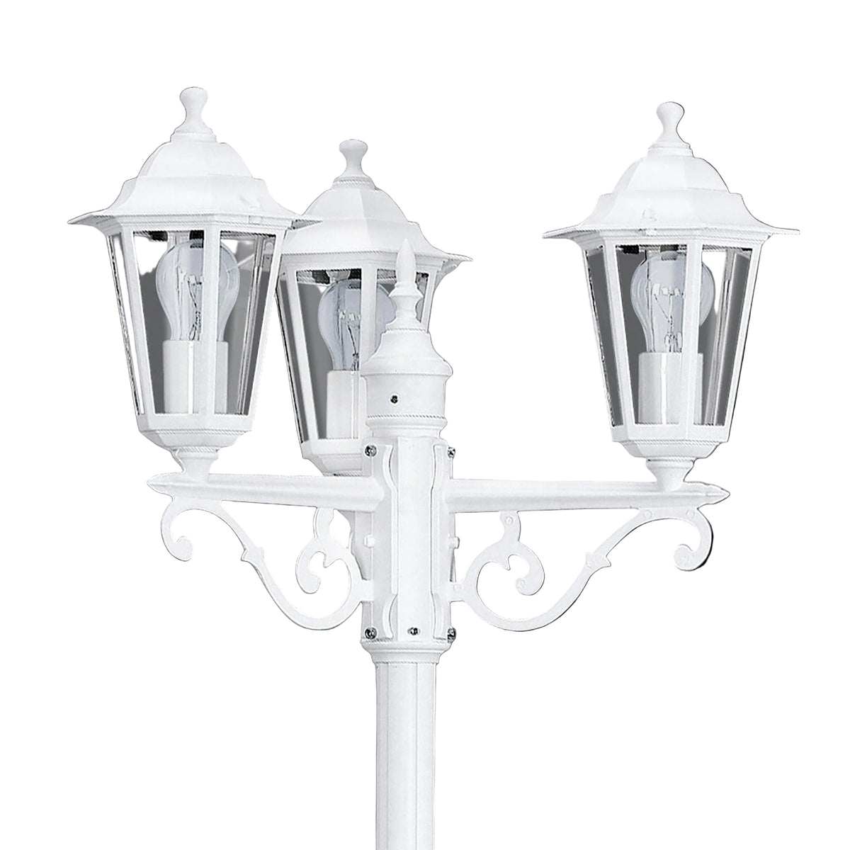 eglo laterna 5 white 3 light outdoor pathway lamp post ip44 Kitchen Lighting Close Up