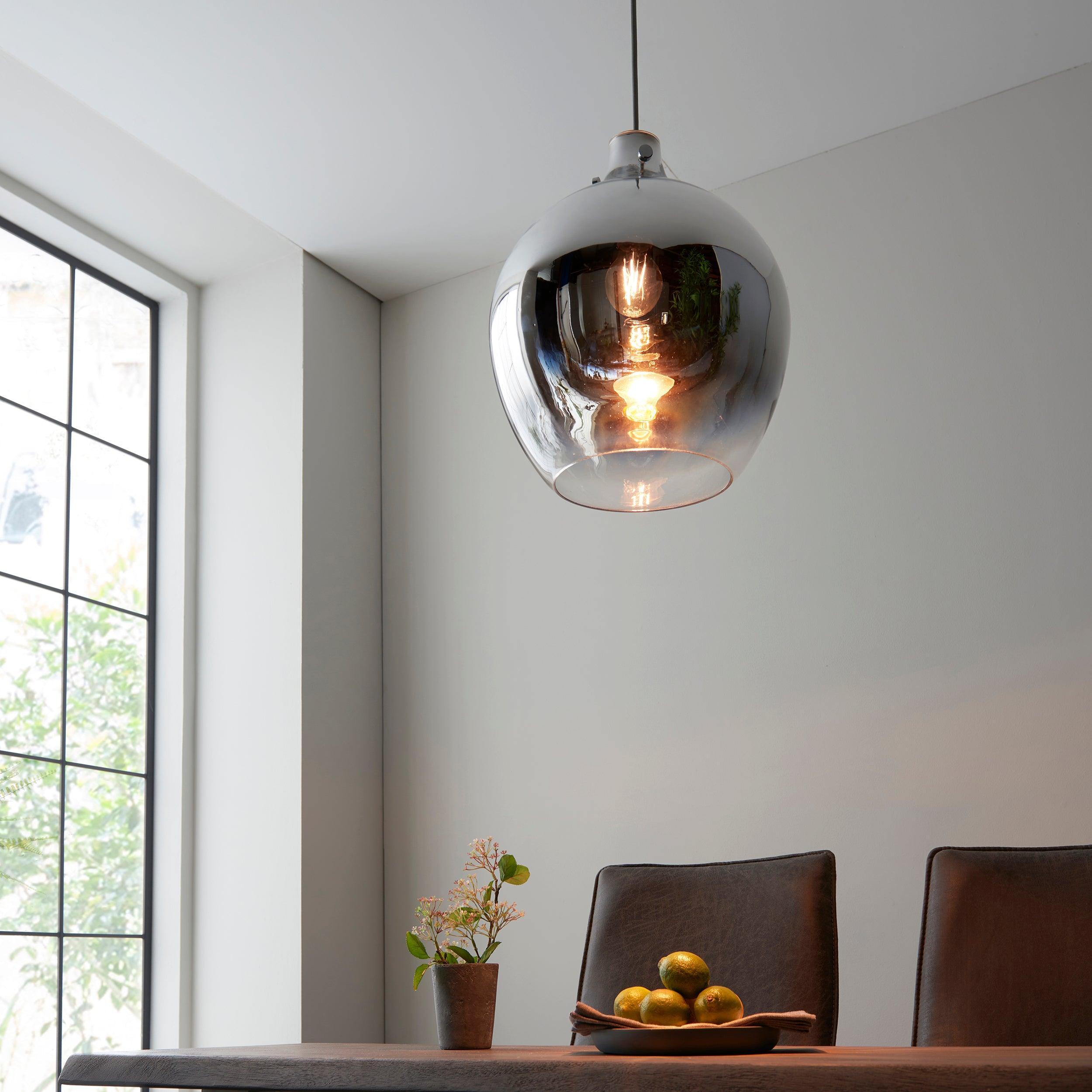 Highgate Nickel Ceiling Pendant With Metallic Ombre Finish-WAREHOUSE-40-200326