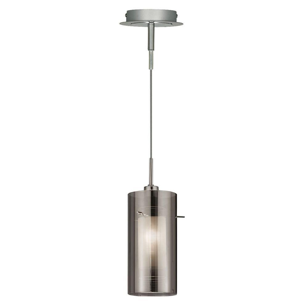 Duo 2 - 1 Light Ceiling Pendant Smokey/Frosted Glass Shades-warehouse-clearance-020426