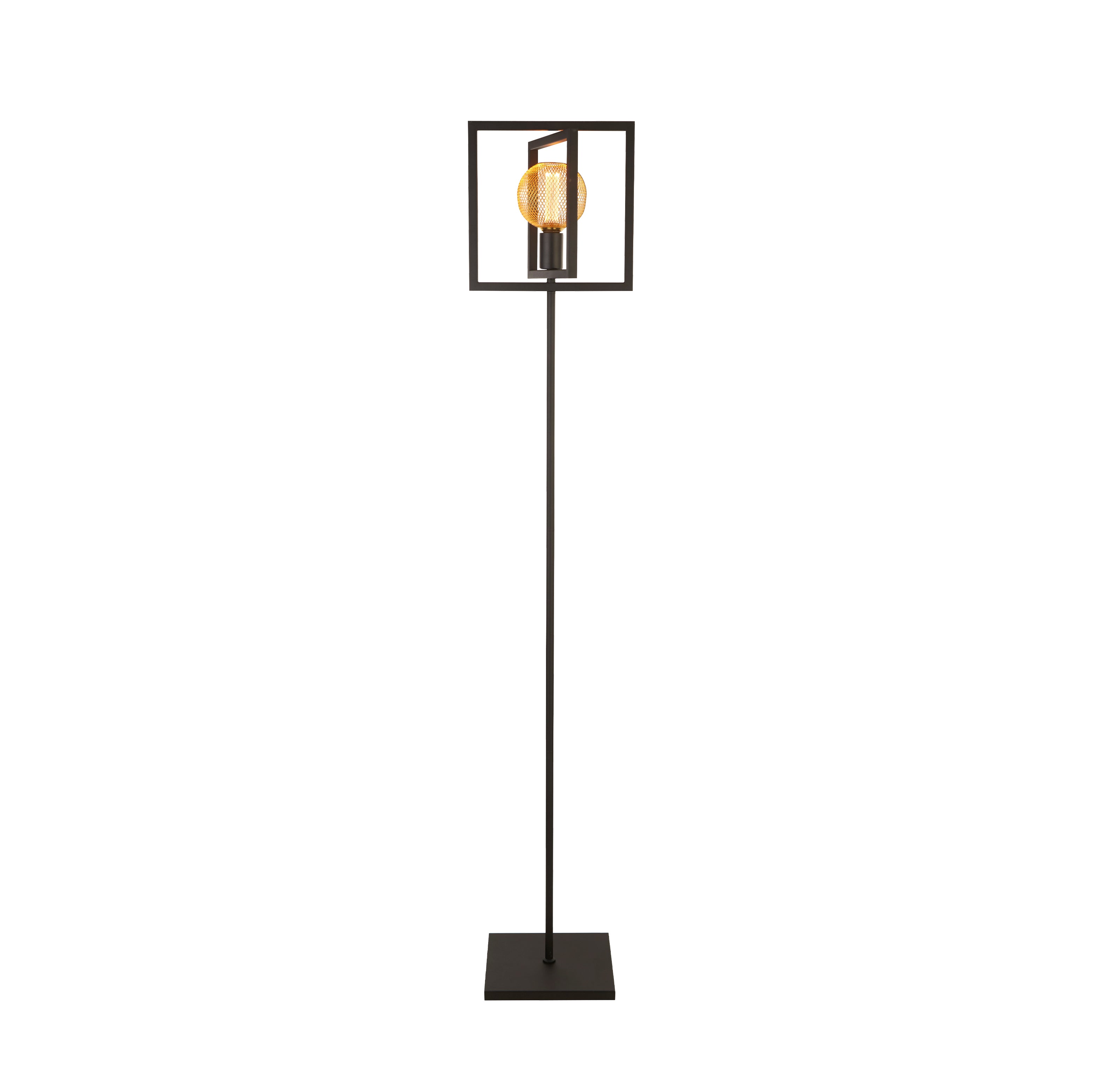 Searchlight Plaza Floor Lamp - Matt Black