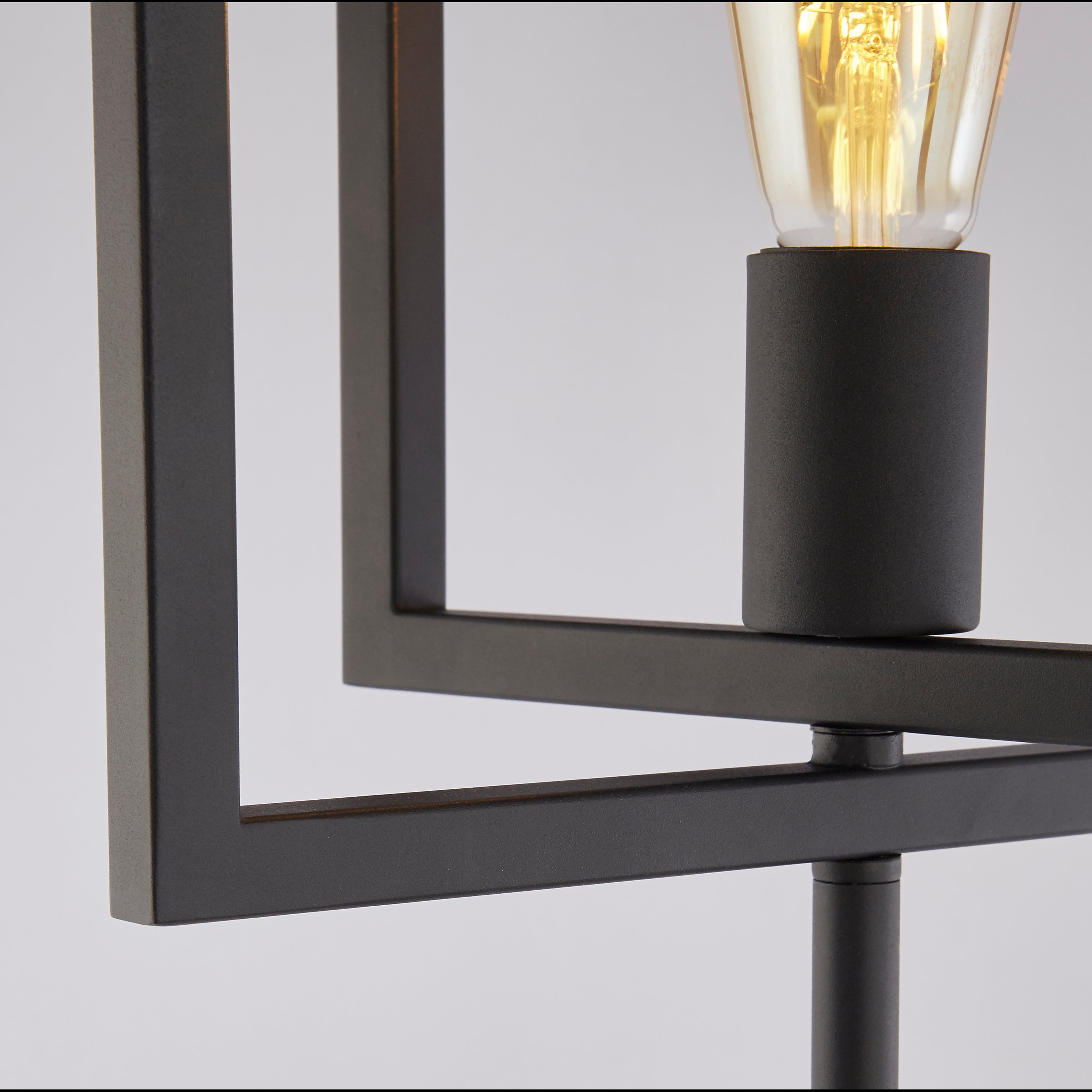 Searchlight Plaza Floor Lamp - Matt Black