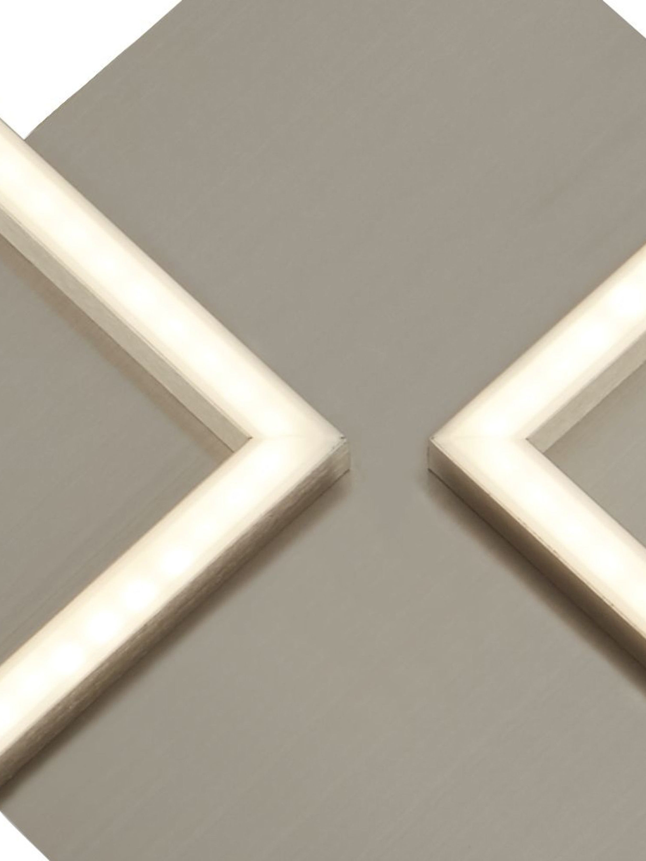 Searchlight Wall Art 2 Light LED Wall Light - Satin Silver