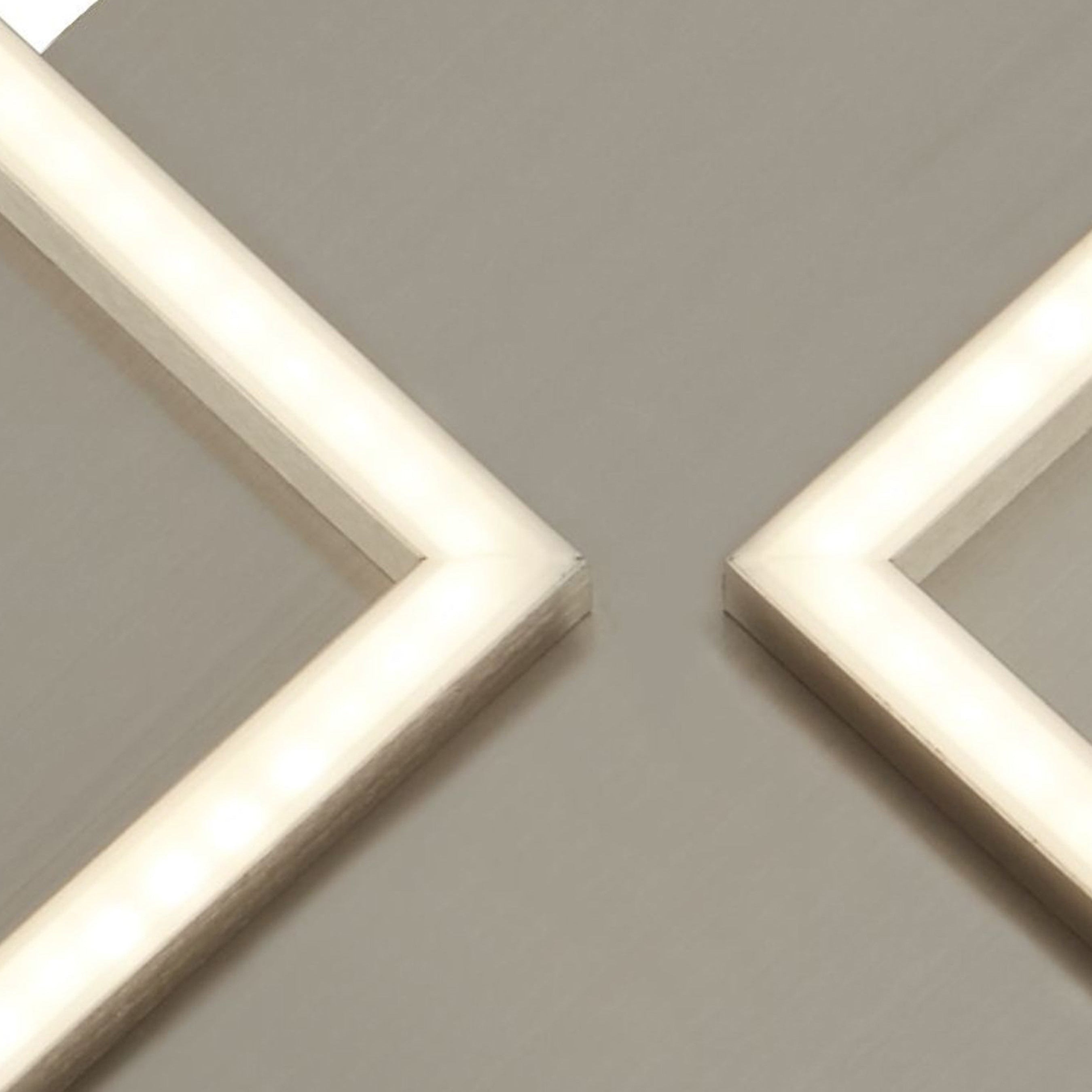 Searchlight Wall Art 2 Light LED Wall Light - Satin Silver