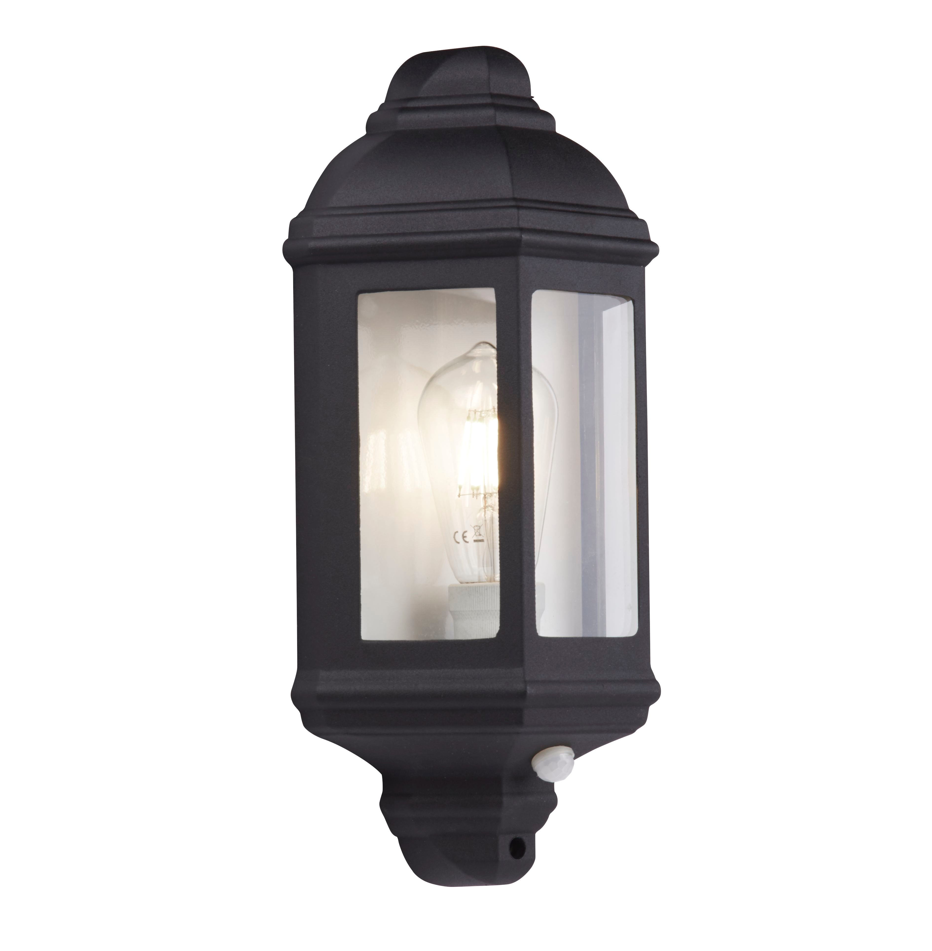 Searchlight Maine Black PIR Outdoor Wall Light - IP44-OPEN-BOX-01-04-26
