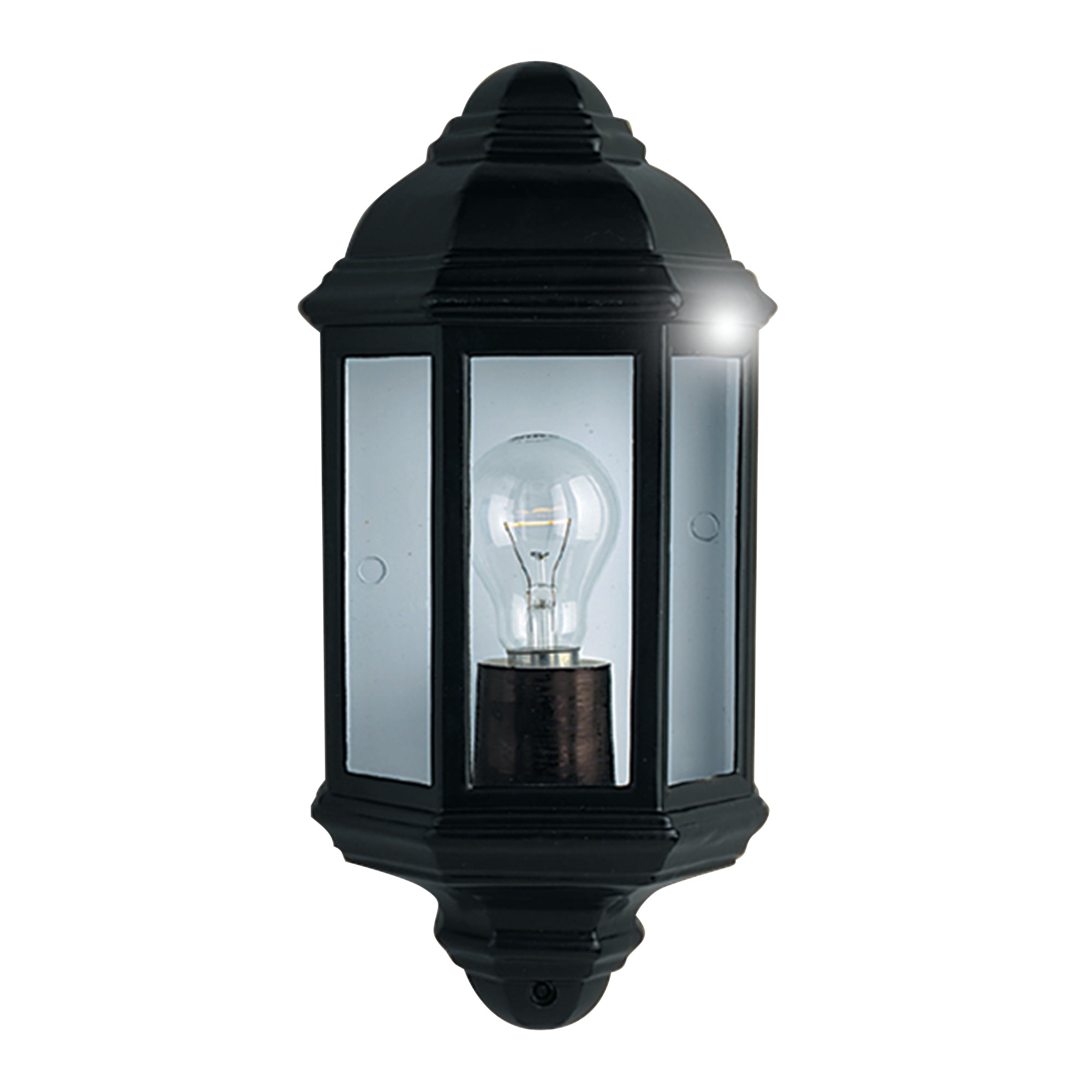 Searchlight Maine Black Outdoor Wall Light - IP44