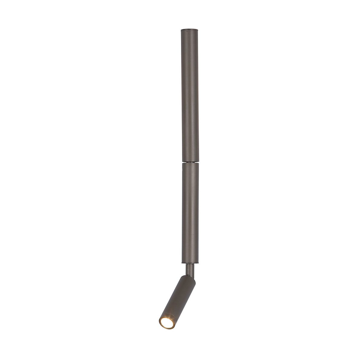 Architect latte metallic wall light with adjustable slim reading arm casting a warm LED beam