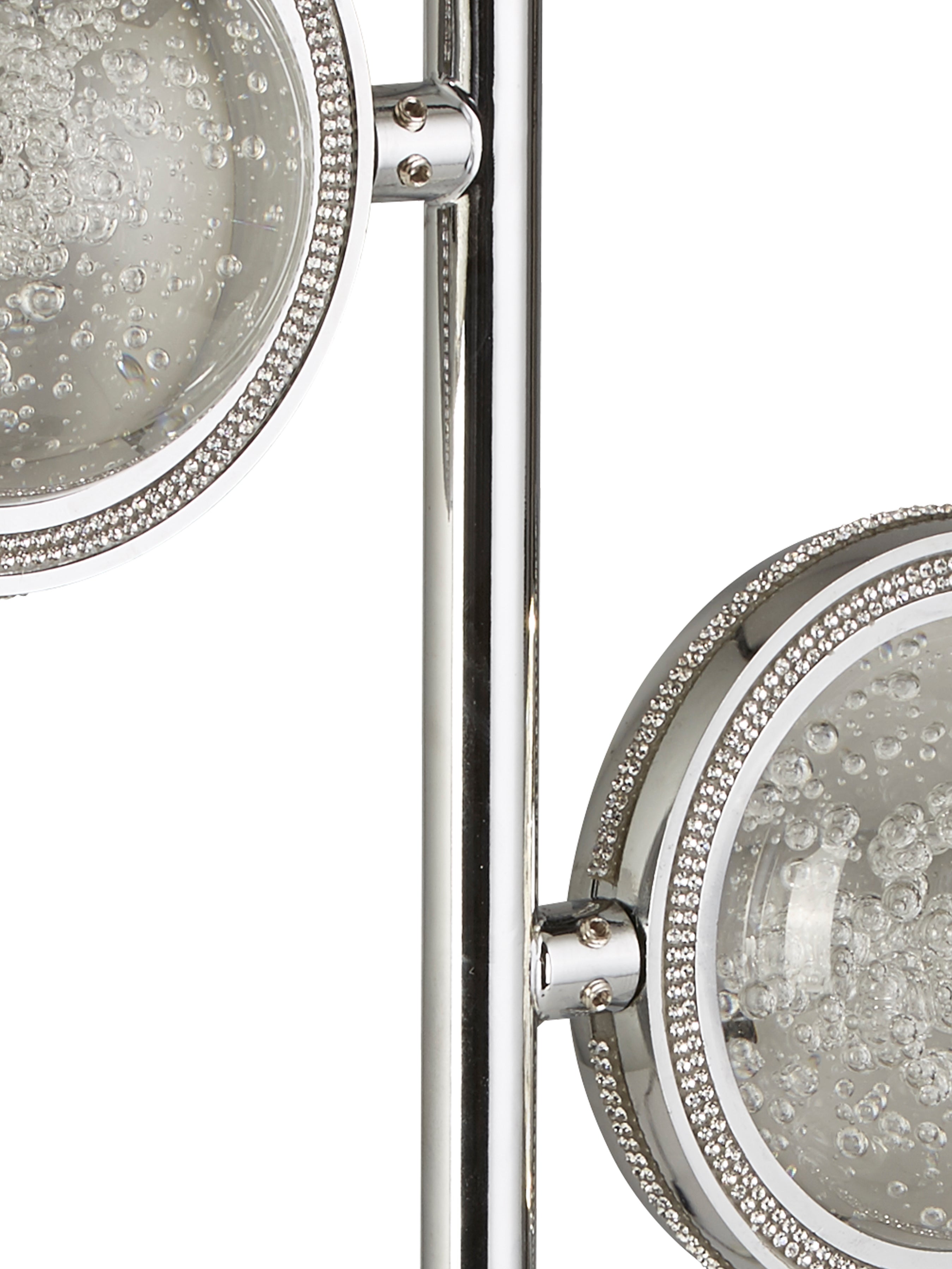 Searchlight Quartz 2 Light Chrome Table Lamp