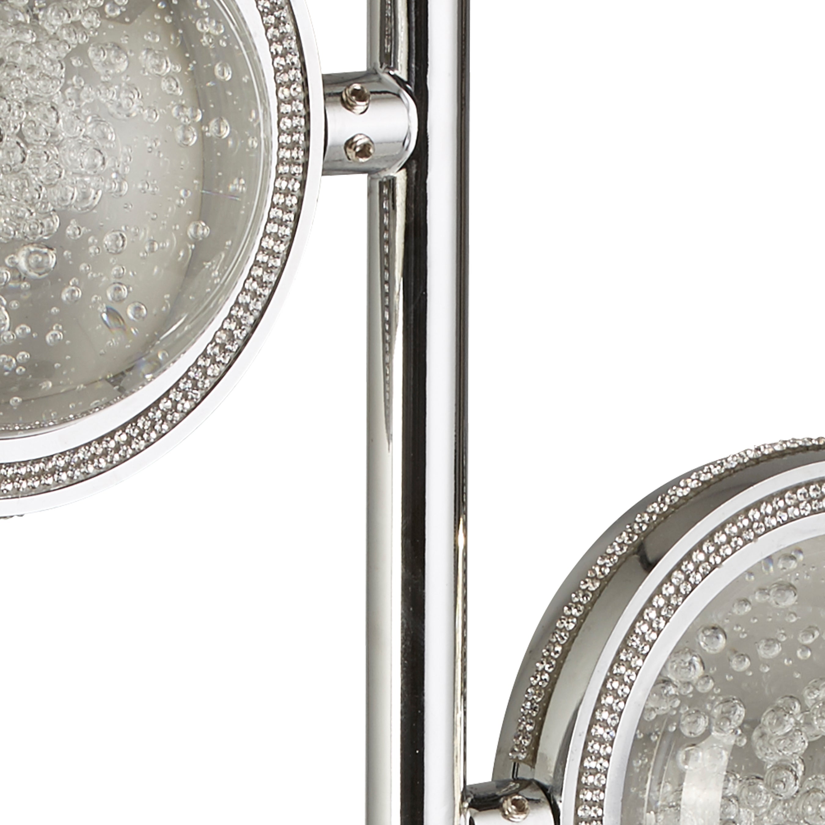 Searchlight Quartz 2 Light Chrome Table Lamp