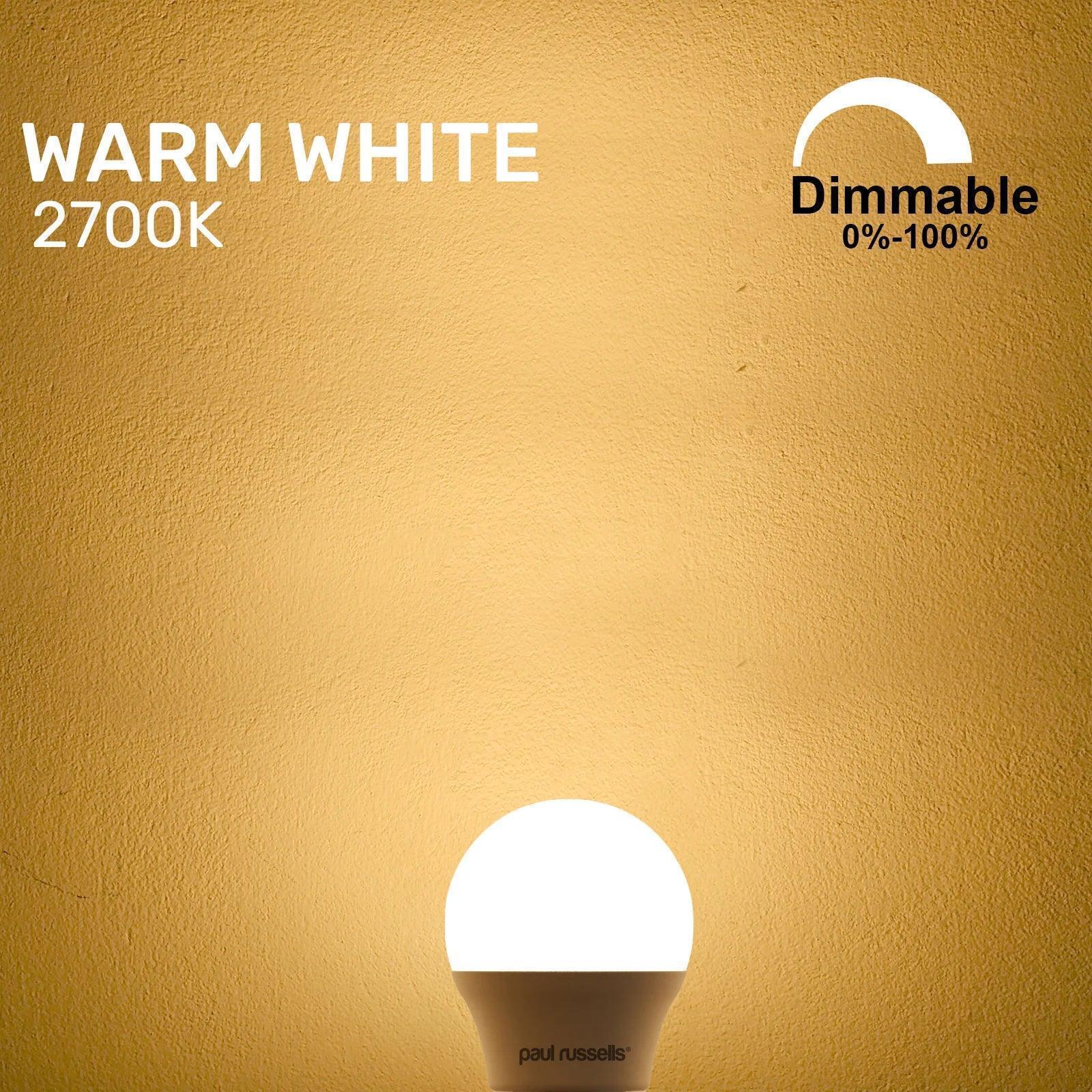 LED Dimmable Golf B22 5.5W (40W) Warm White Bayonet Cap Light Bulb