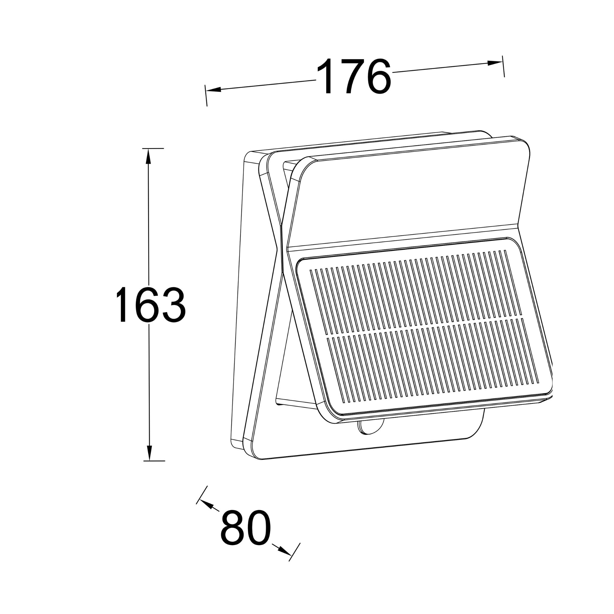 Lutec Aleta PIR Outdoor LED Solar Up & Down Wall Light - Dark Grey