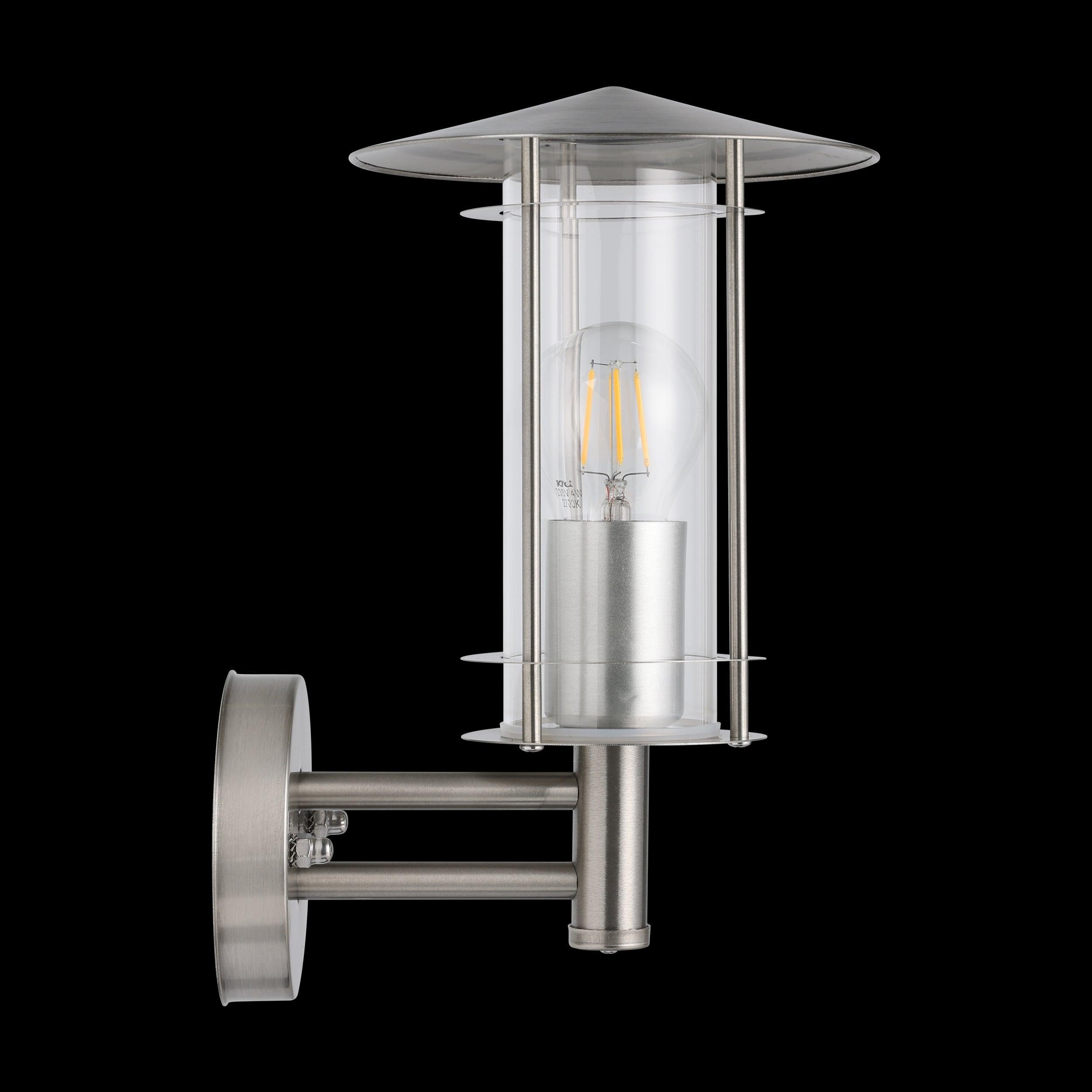 eglo lisio ip44 stainless steel outdoor wall light living room image