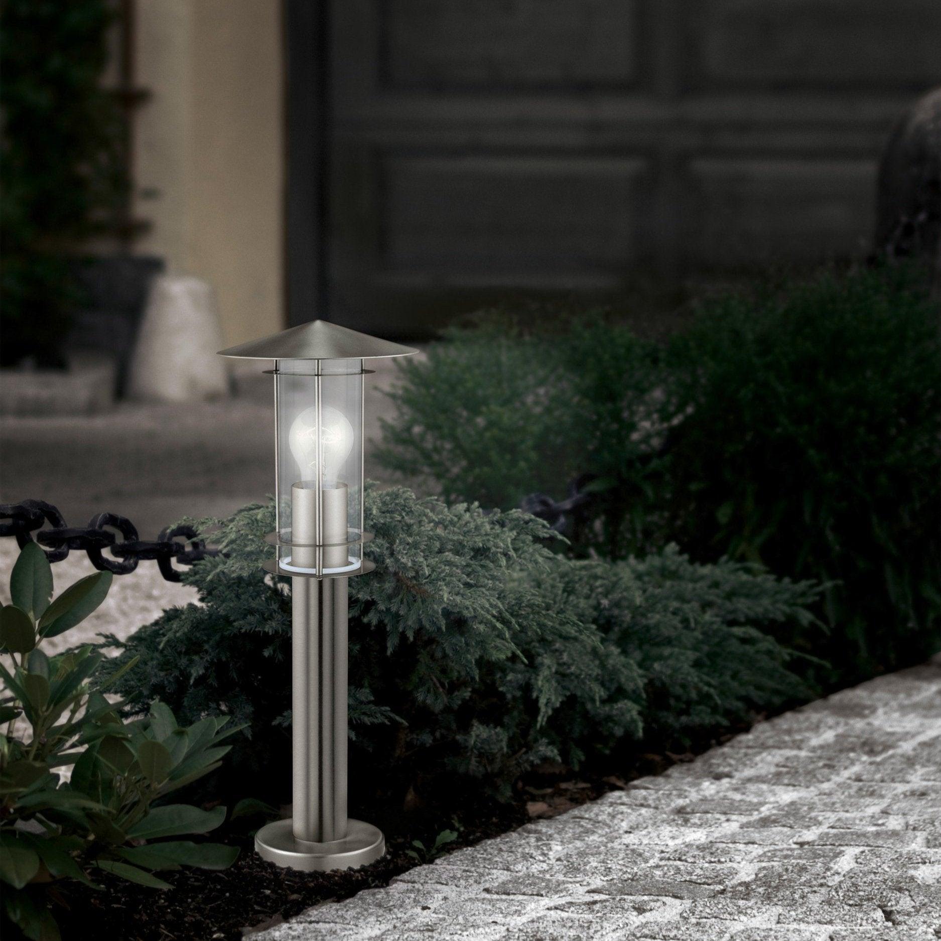 eglo lisio stainless steel ip44 outside bollard 50cm