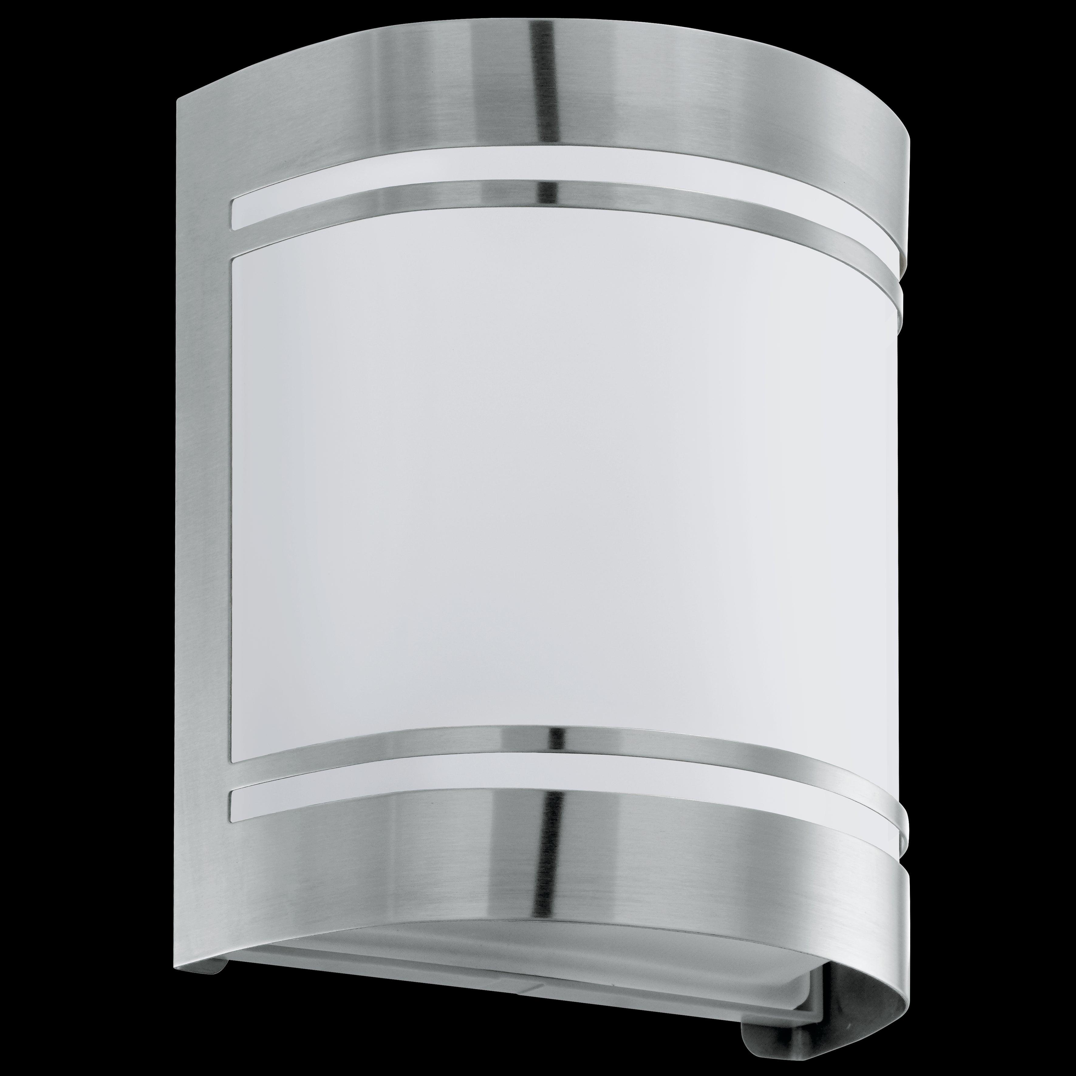 eglo cerno stainless steel curved outdoor wall light Hallway Lighting Close up