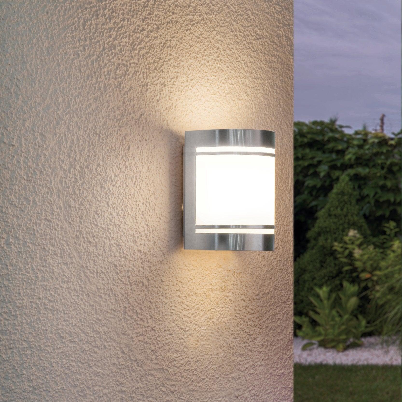 Eglo Cerno Stainless Steel Curved Outdoor Wall Light-warehouse-40