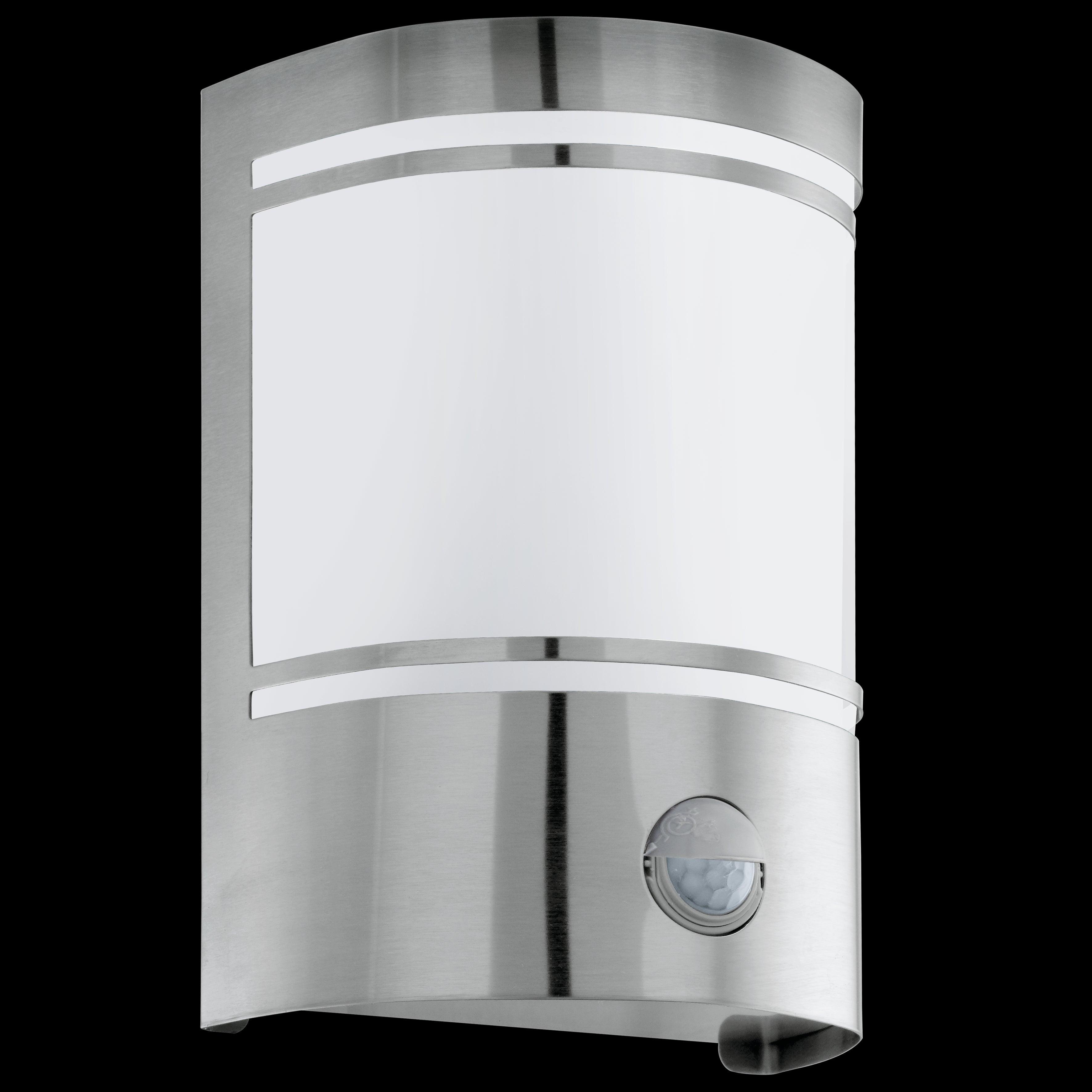 eglo cerno stainless steel curved pir outdoor wall light kitchen lighting