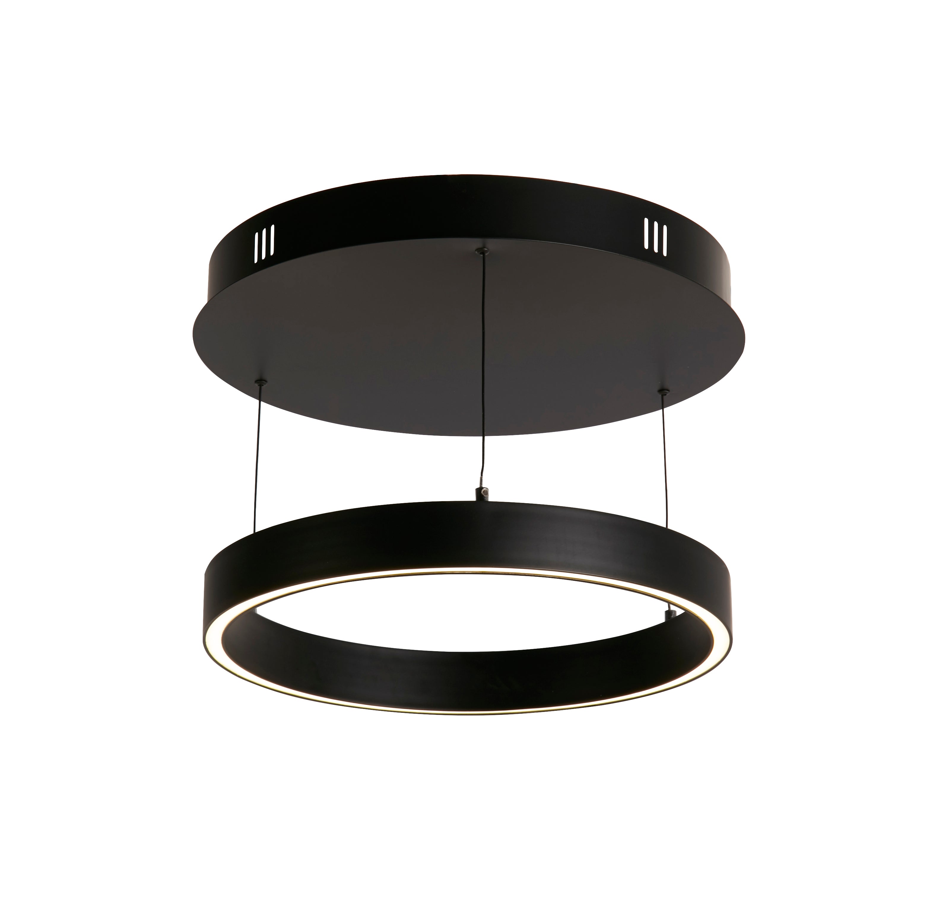 Searchlight Layla Gesture Control Black LED Round Pendant - 44cm
