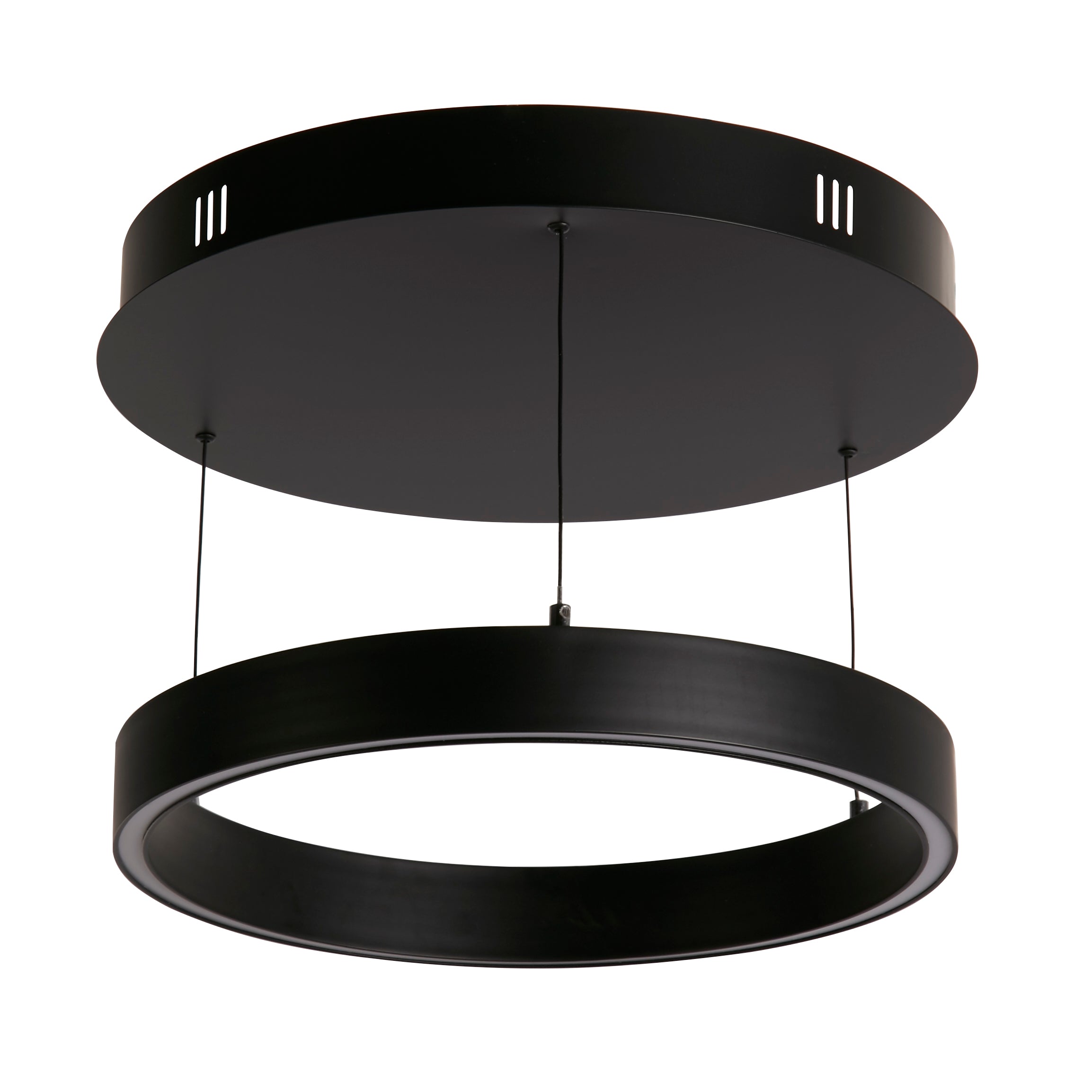 Searchlight Layla Gesture Control Black LED Round Pendant - 44cm