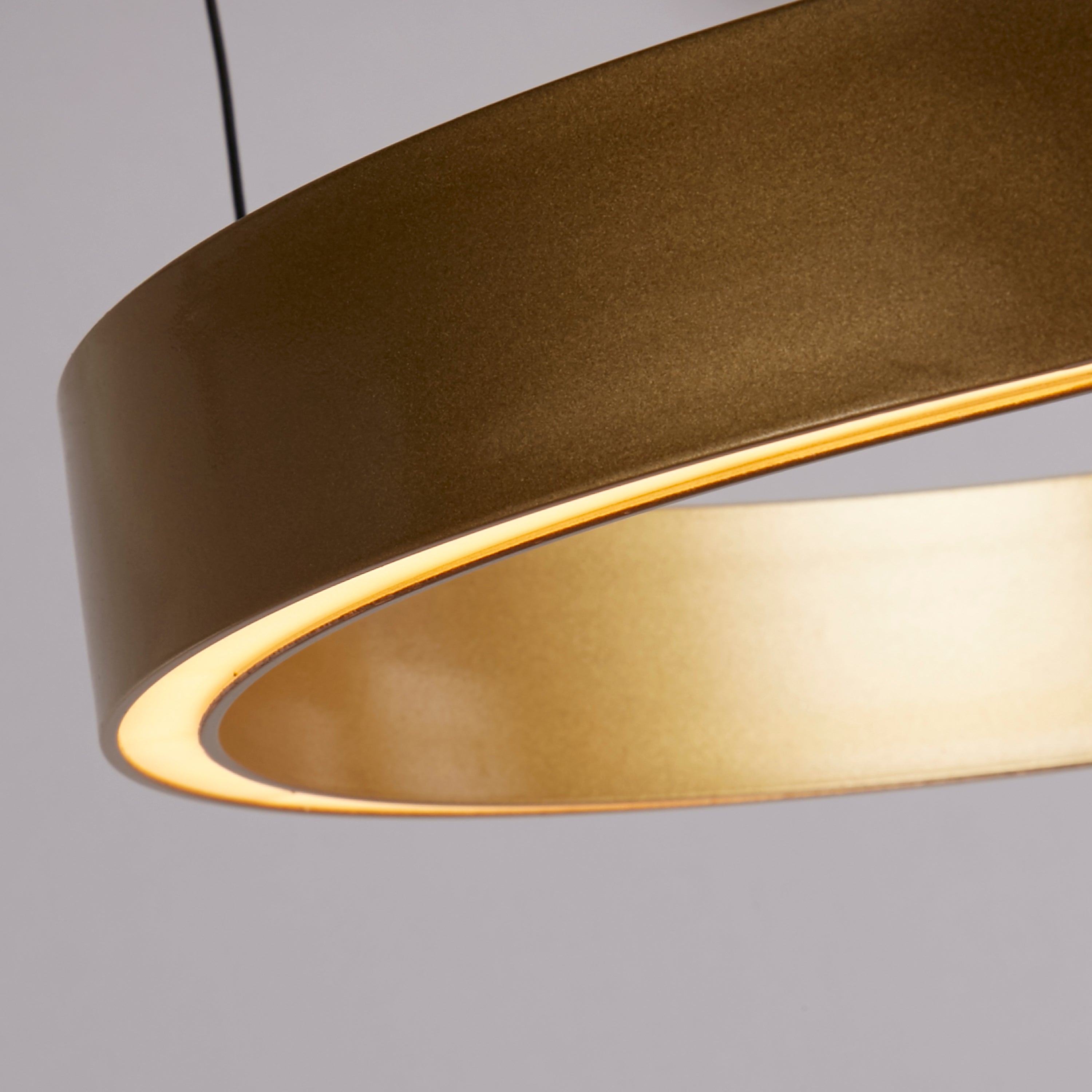 Searchlight Layla Gesture Control Gold LED Round Pendant - 44cm