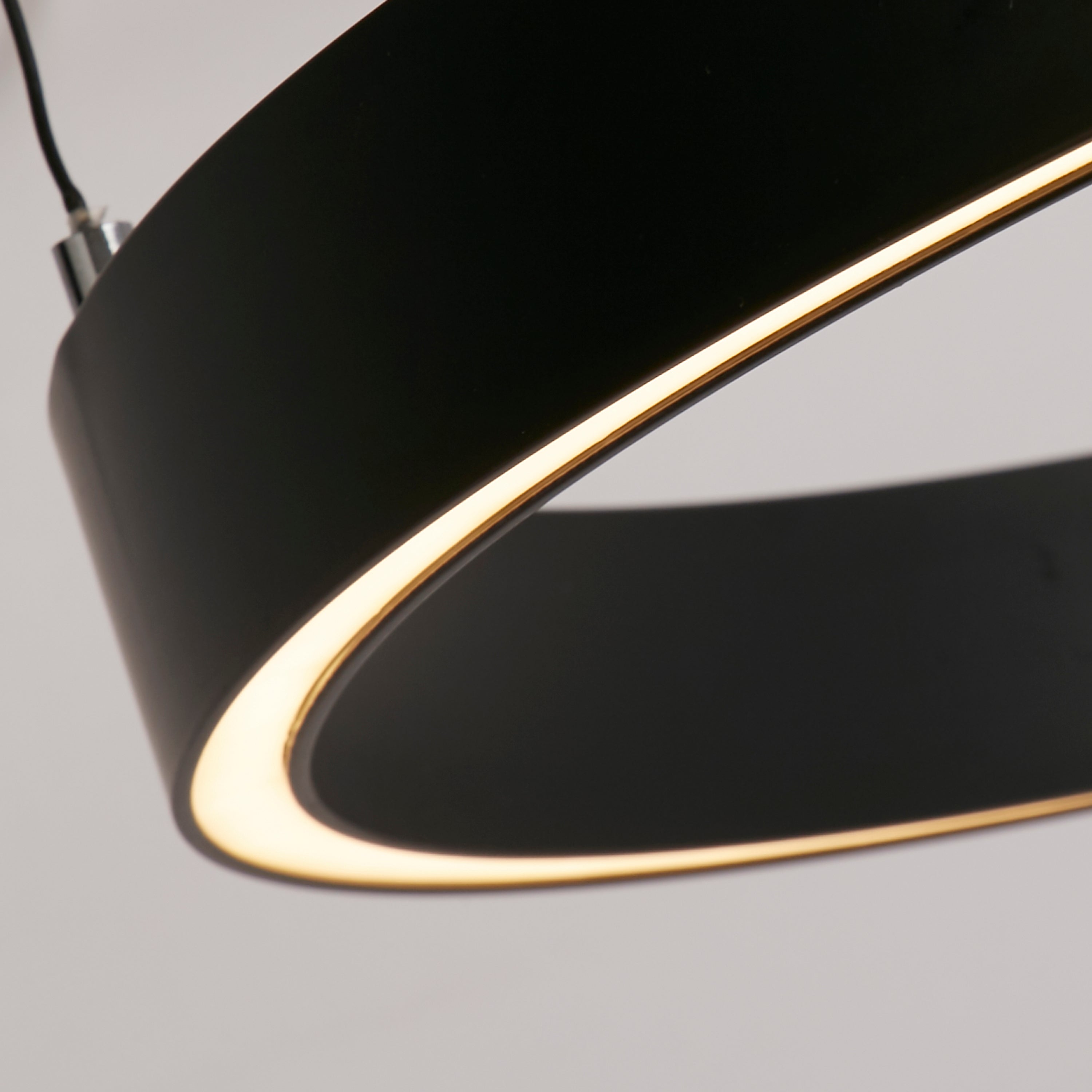 Searchlight Layla Gesture Control Black LED Round Pendant - 64cm