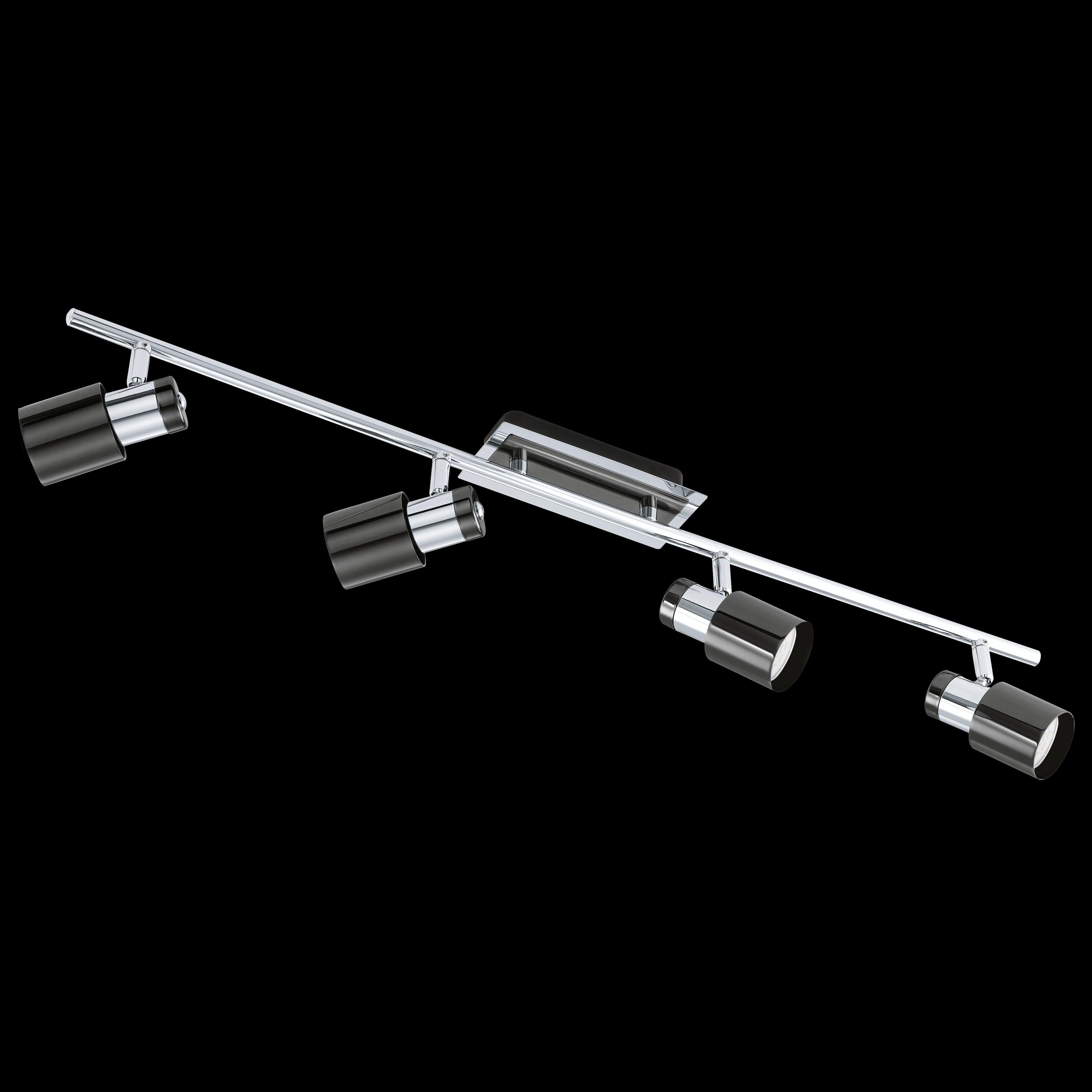 eglo davida 1 black nickel chrome 4 light bar spotlight kitchen lighting