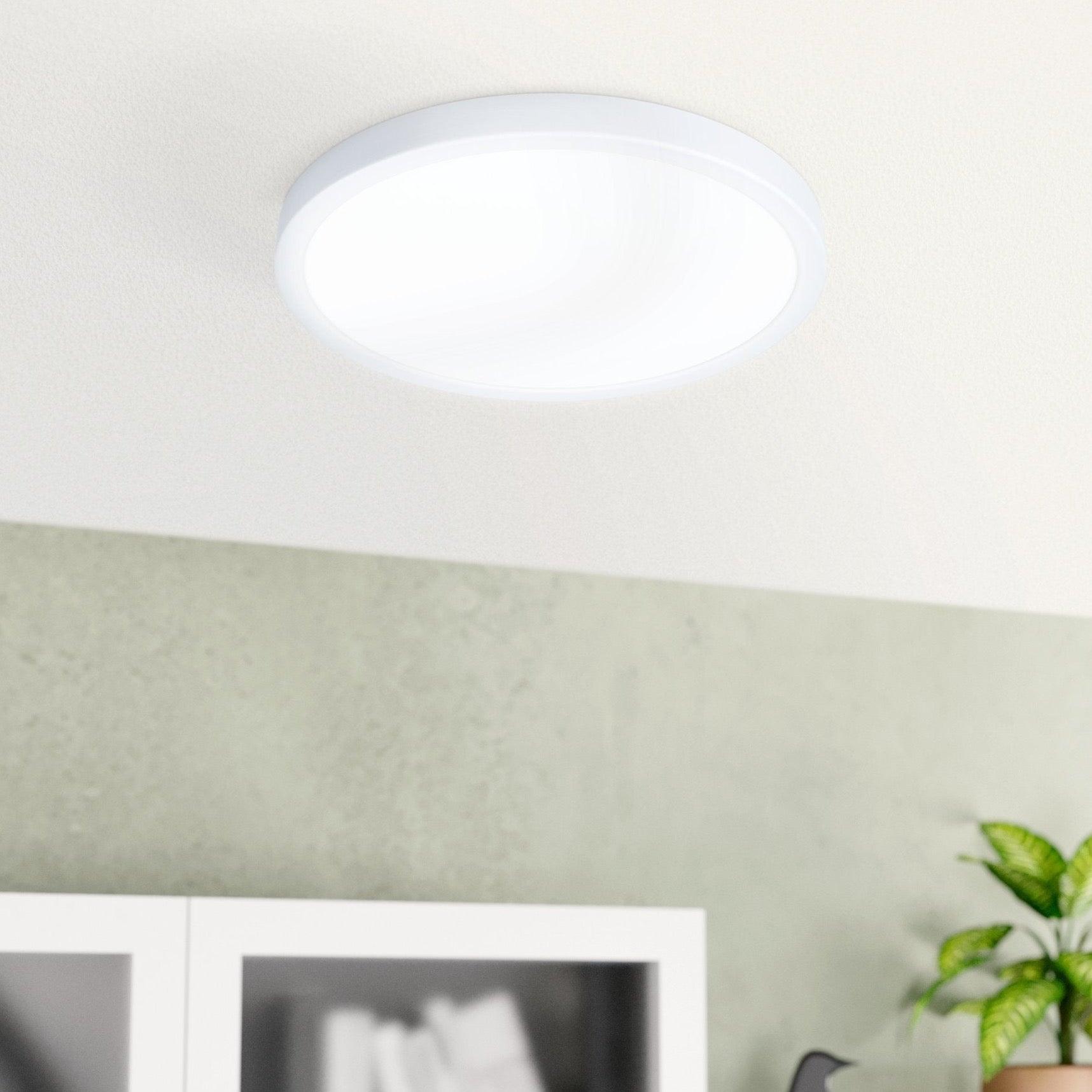 eglo fueva 5 led white ip44 flush ceiling light