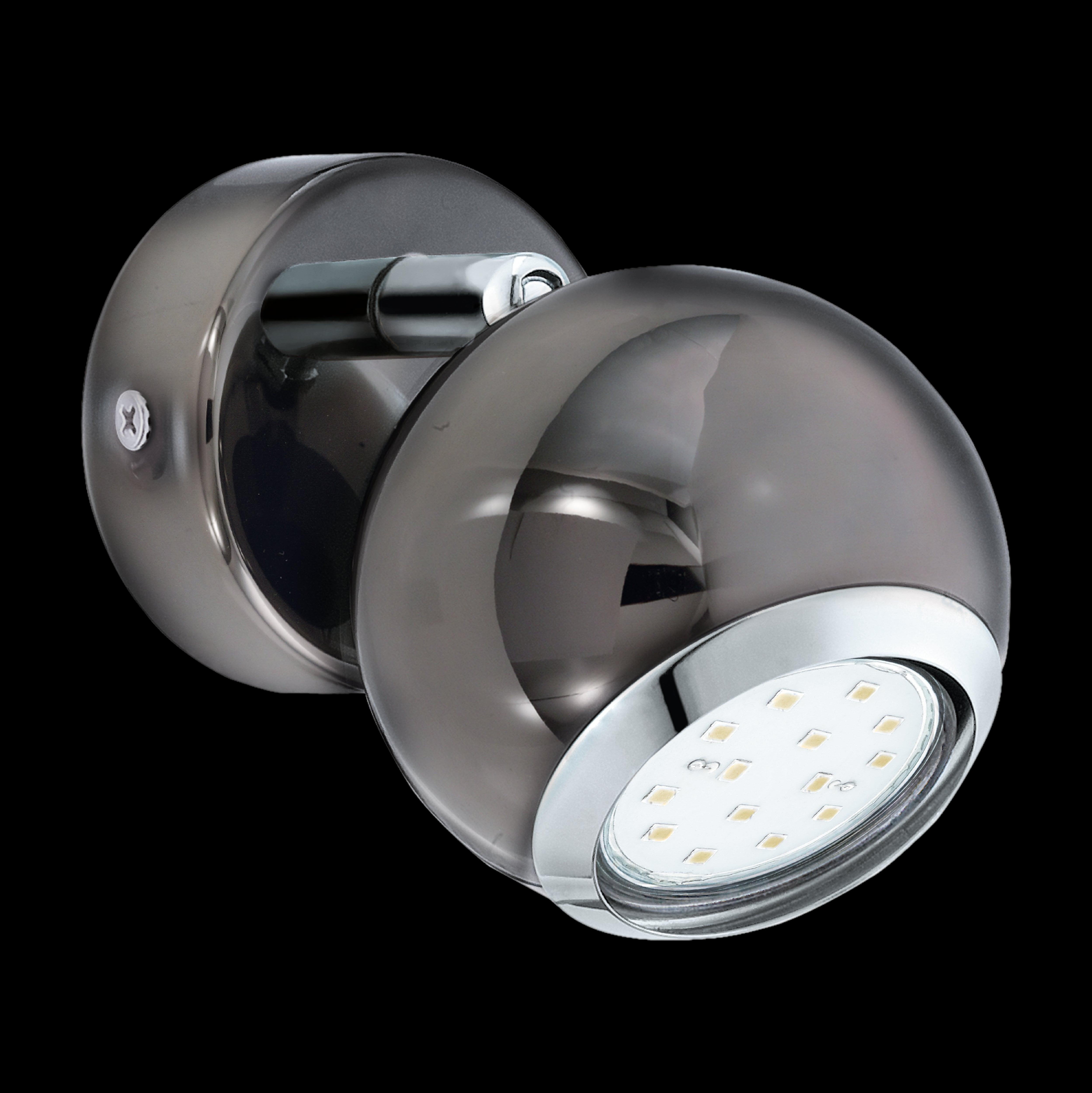 eglo bimeda black nickel chrome wall spotlight living room image