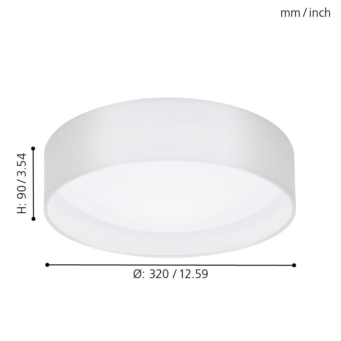 eglo pasteri flush white drum ceiling shade kitchen lighting