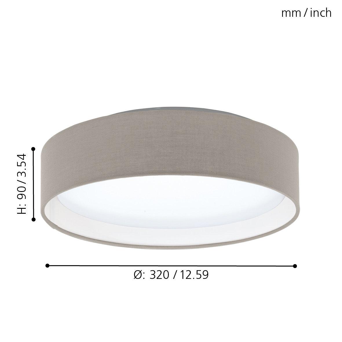 eglo pasteri flush taupe drum ceiling shade kitchen lighting