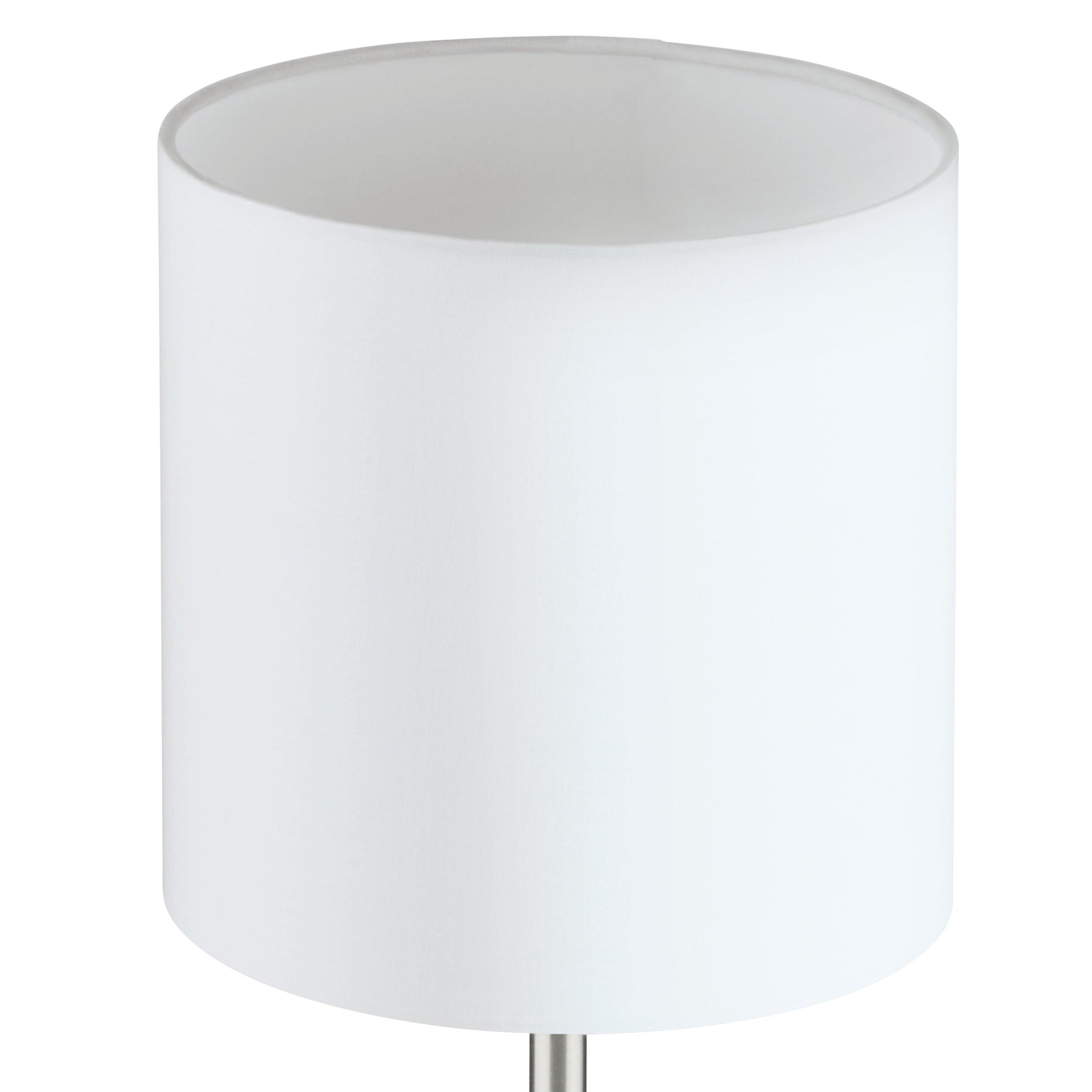 eglo pasteri nickel white fabric table lamp Kitchen Lighting Close Up
