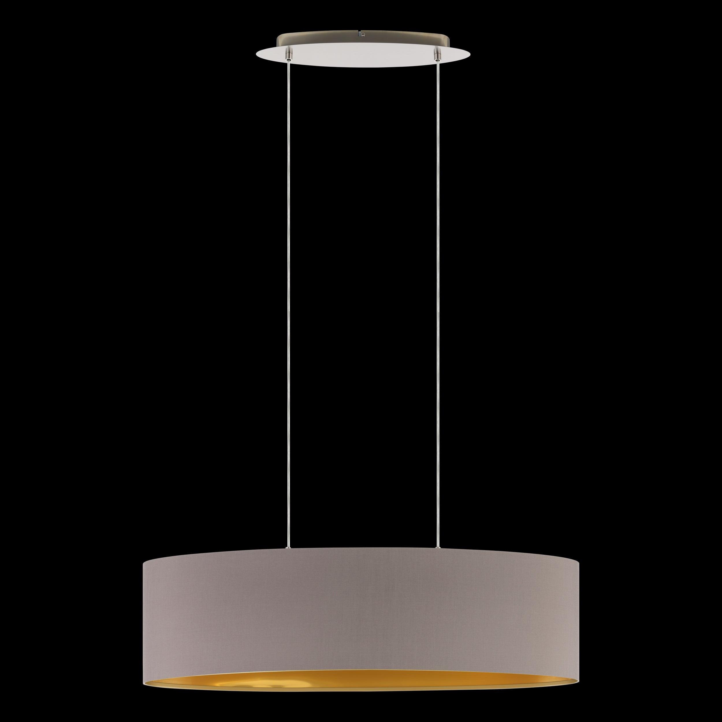 eglo maserlo nickel ceiling pendant oval brown gold shade living room image