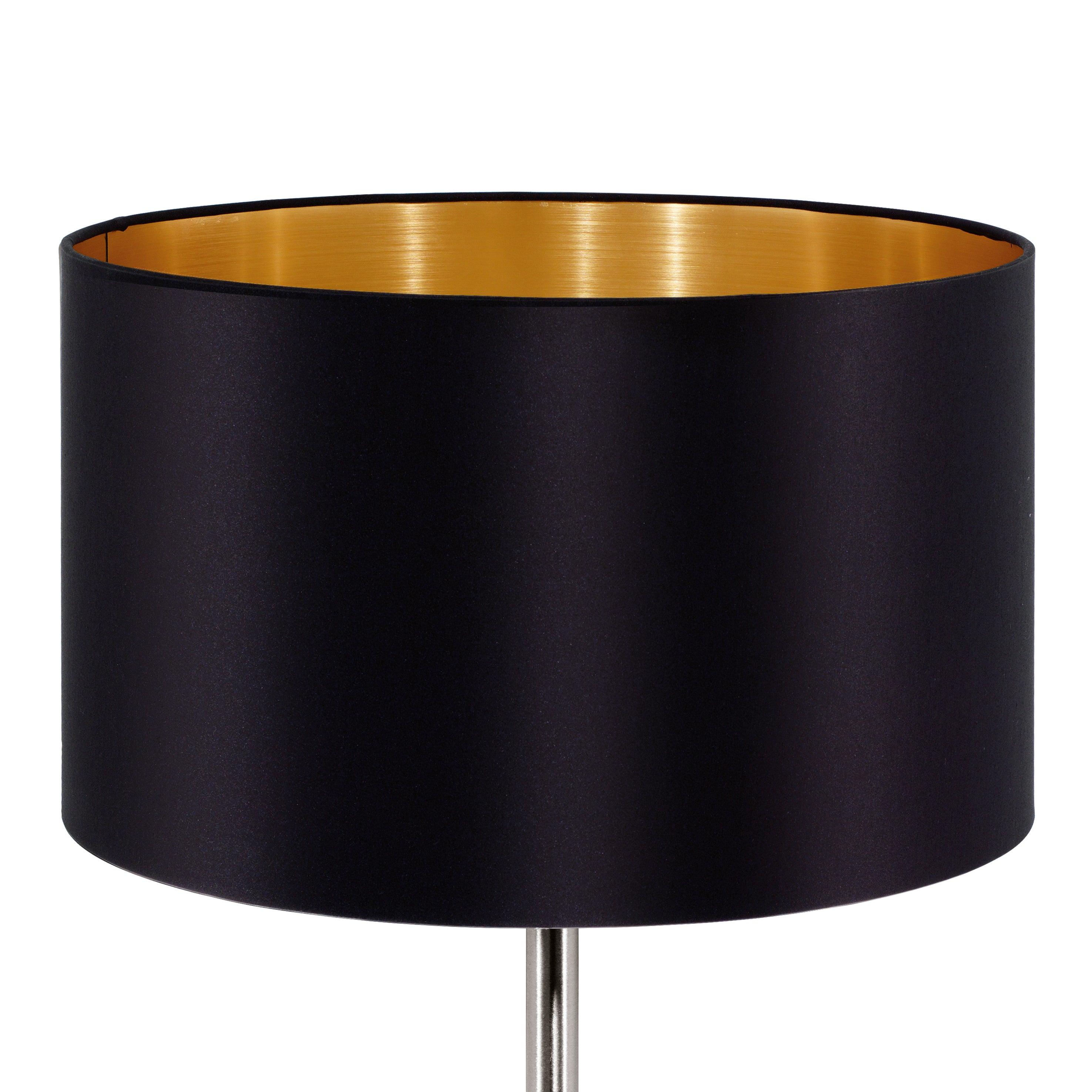 eglo maserlo nickel table lamp with black gold fabric shade kitchen lighting