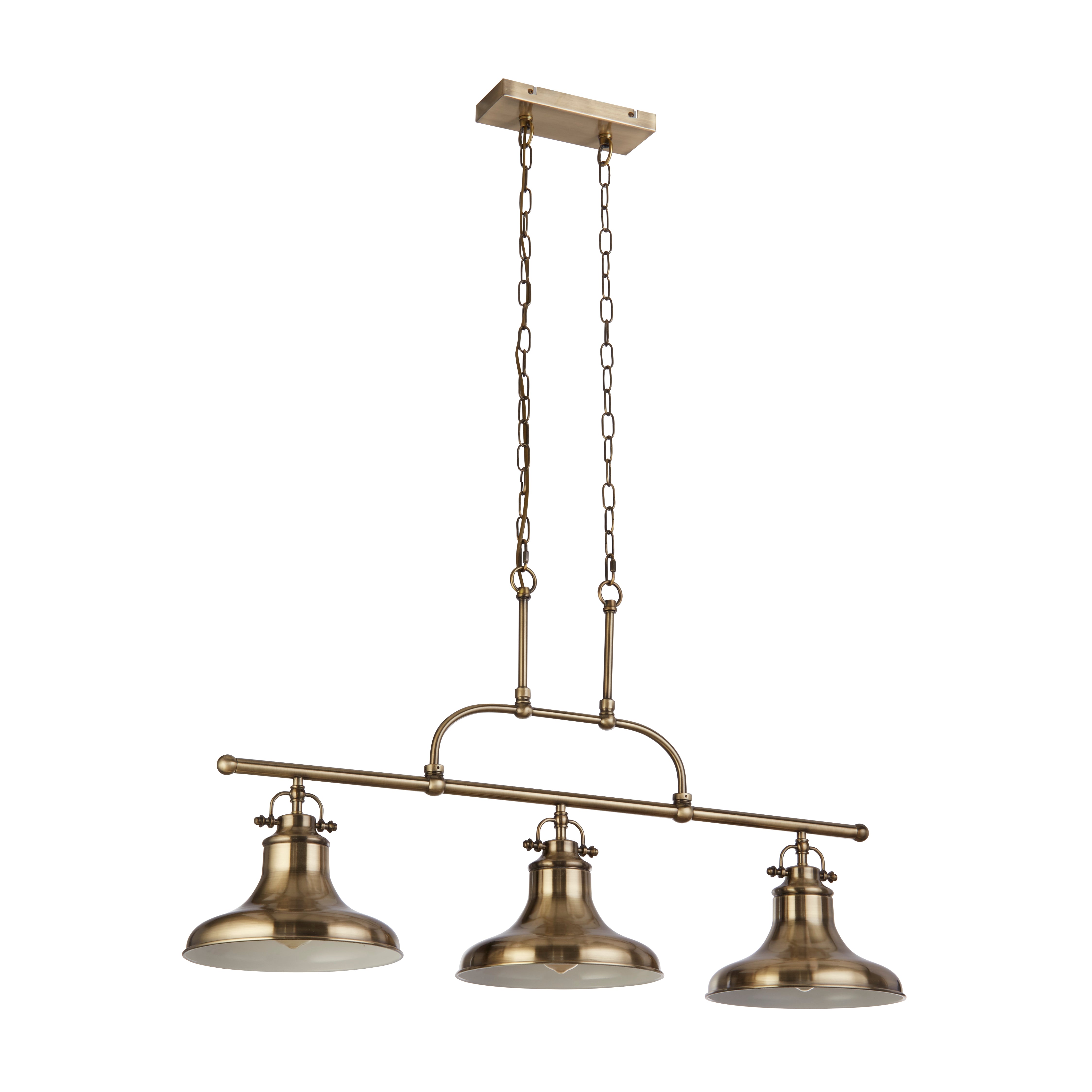 Searchlight Dallas 3 Light Brass Bar Pendant