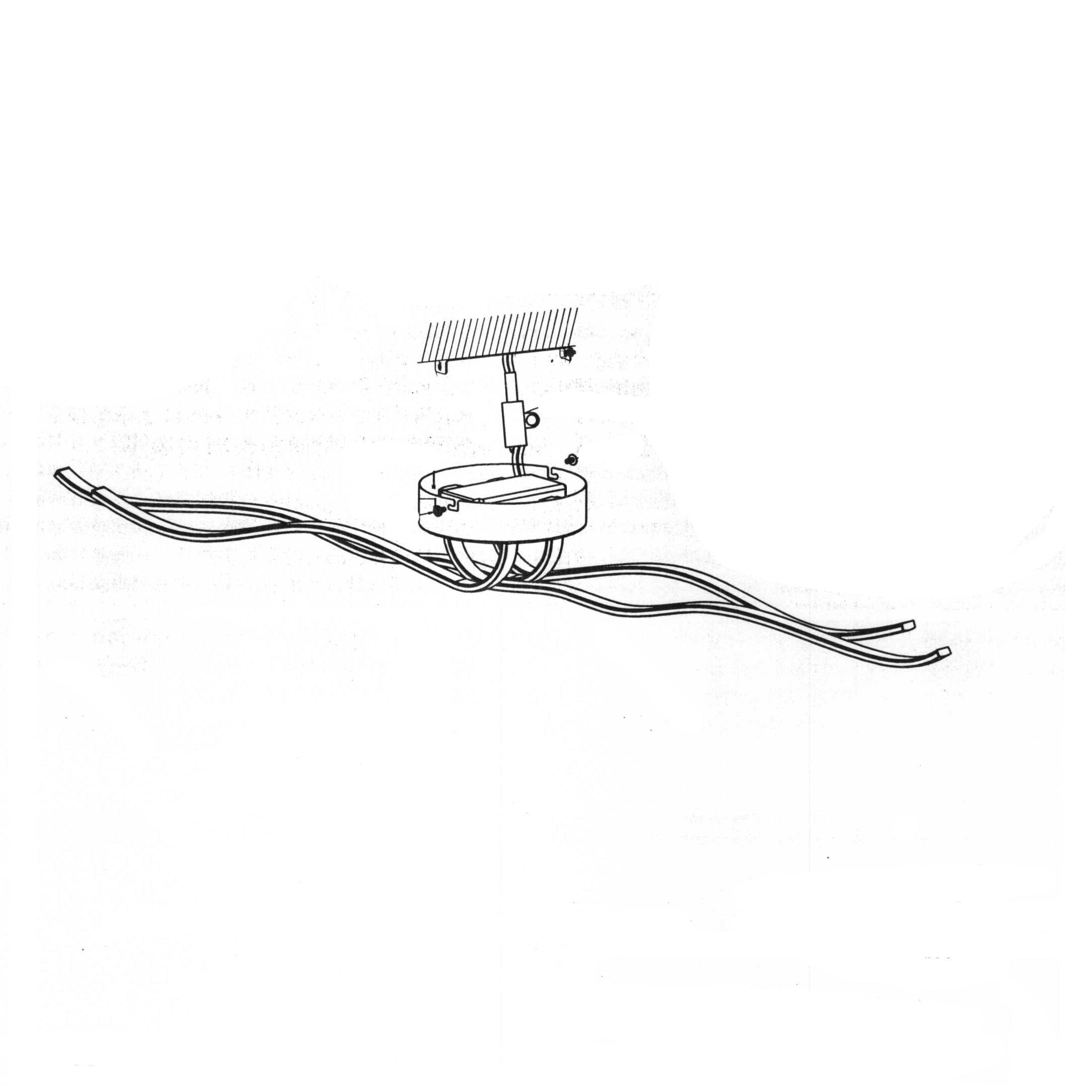 eglo roncade curved led chrome ceiling flush Kitchen Lighting Close Up