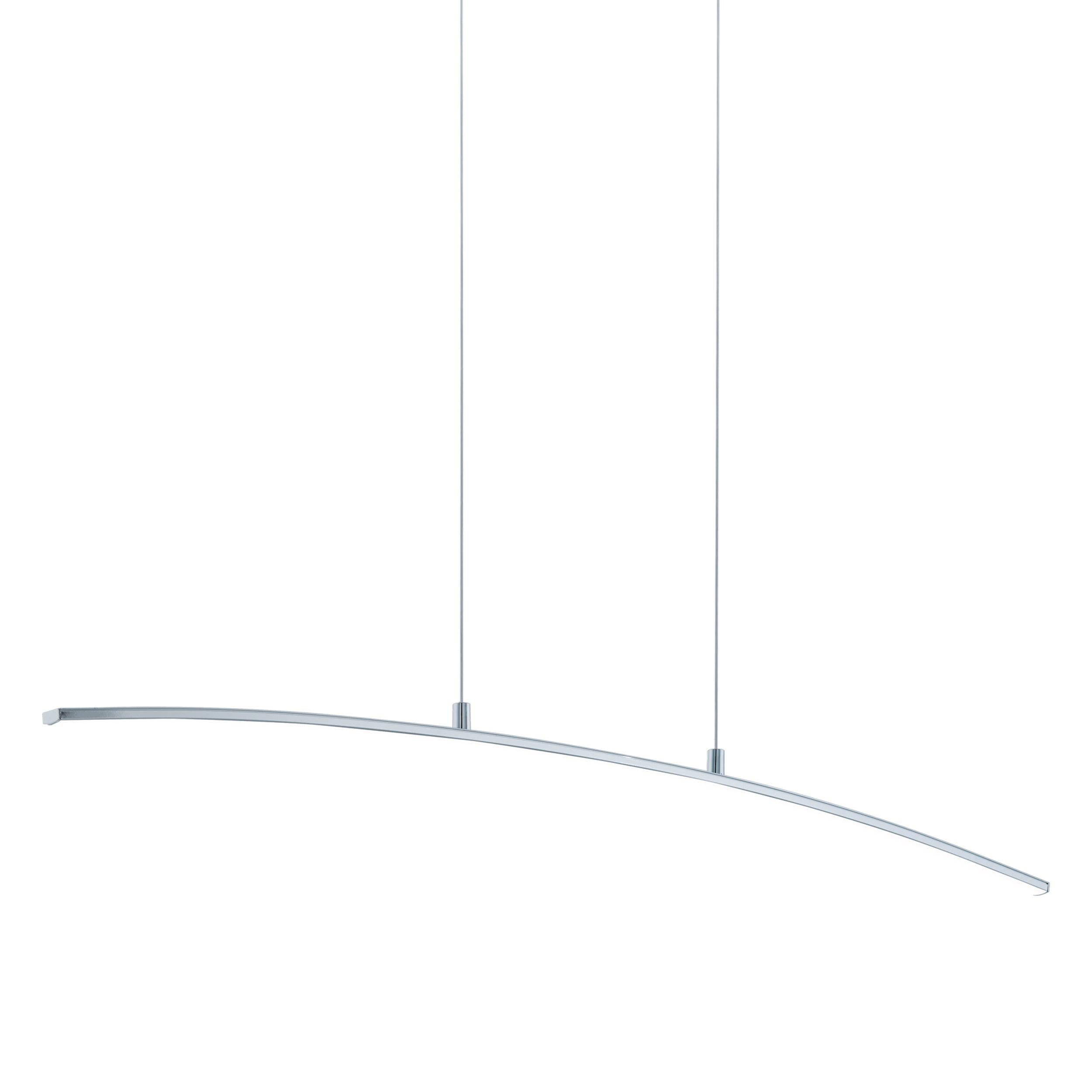 eglo lasana led chrome slim ceiling pendant living room close up