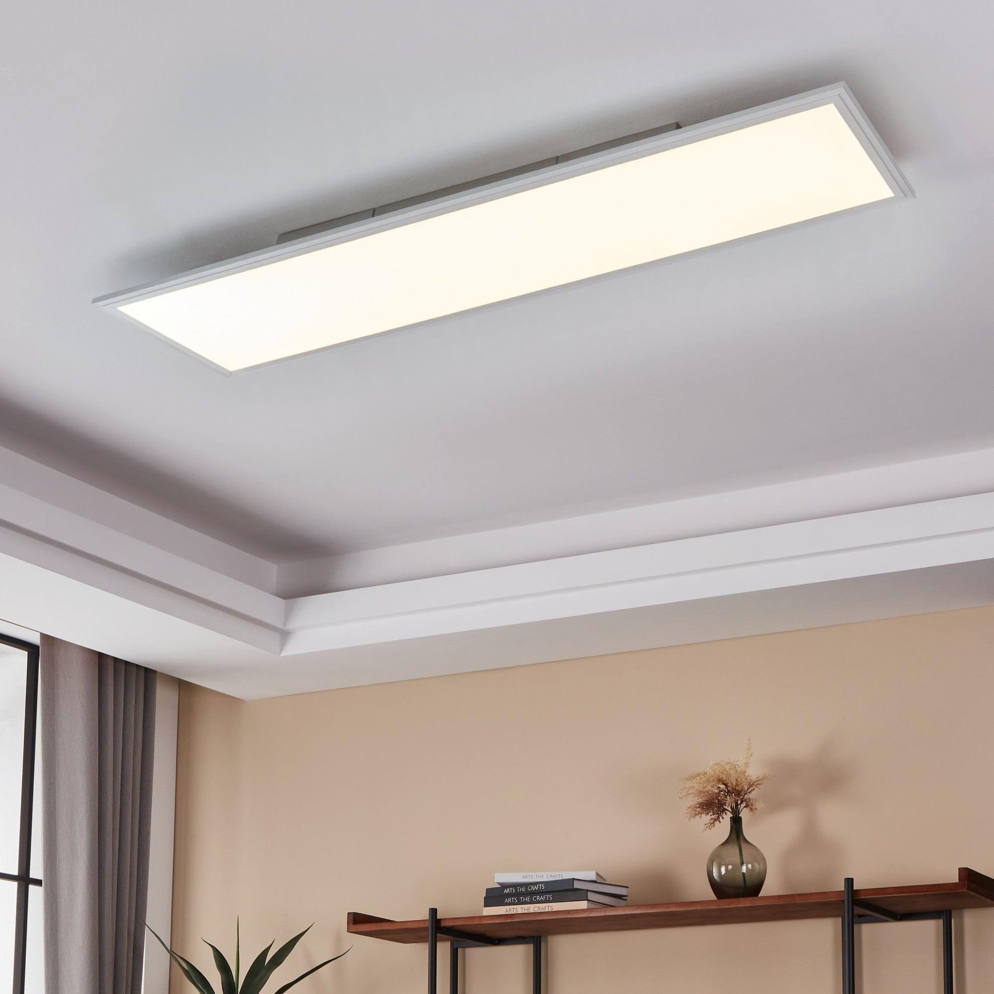 eglo salobrena 1 flush led white rectangular ceiling light