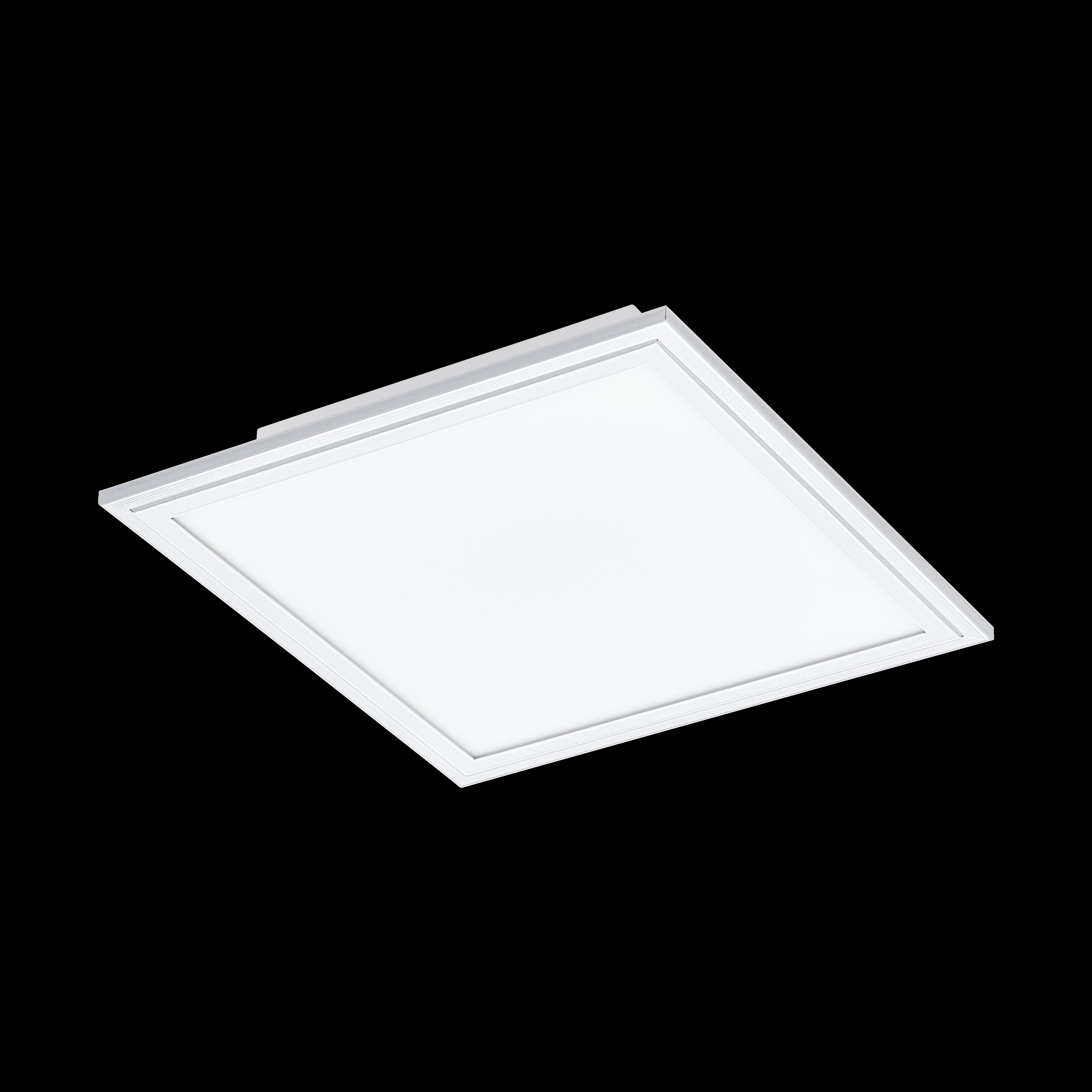 eglo salobrena 1 flush led square white ceiling light 30cm living room close up