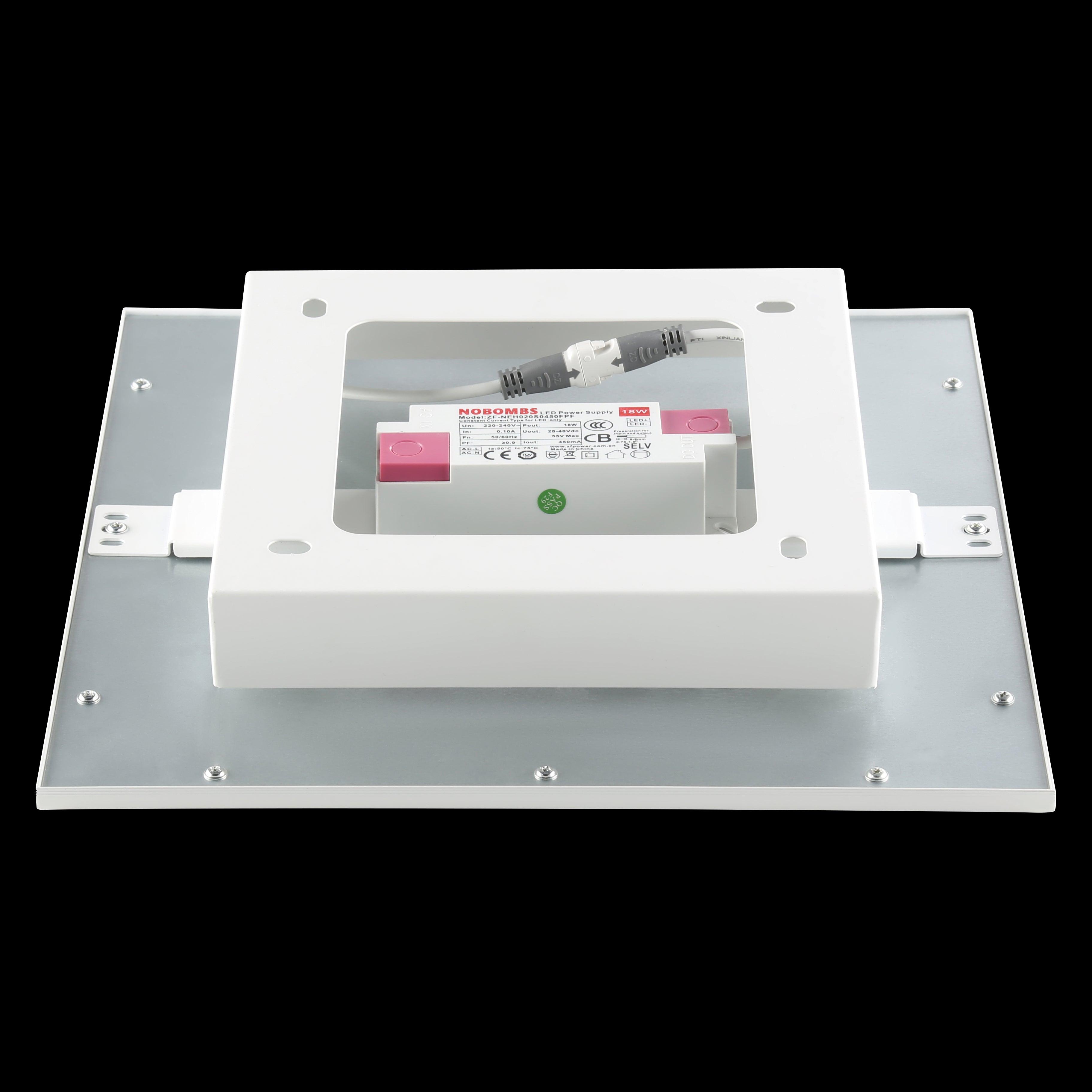eglo salobrena 1 flush led square white ceiling light 30cm Kitchen Lighting Close Up