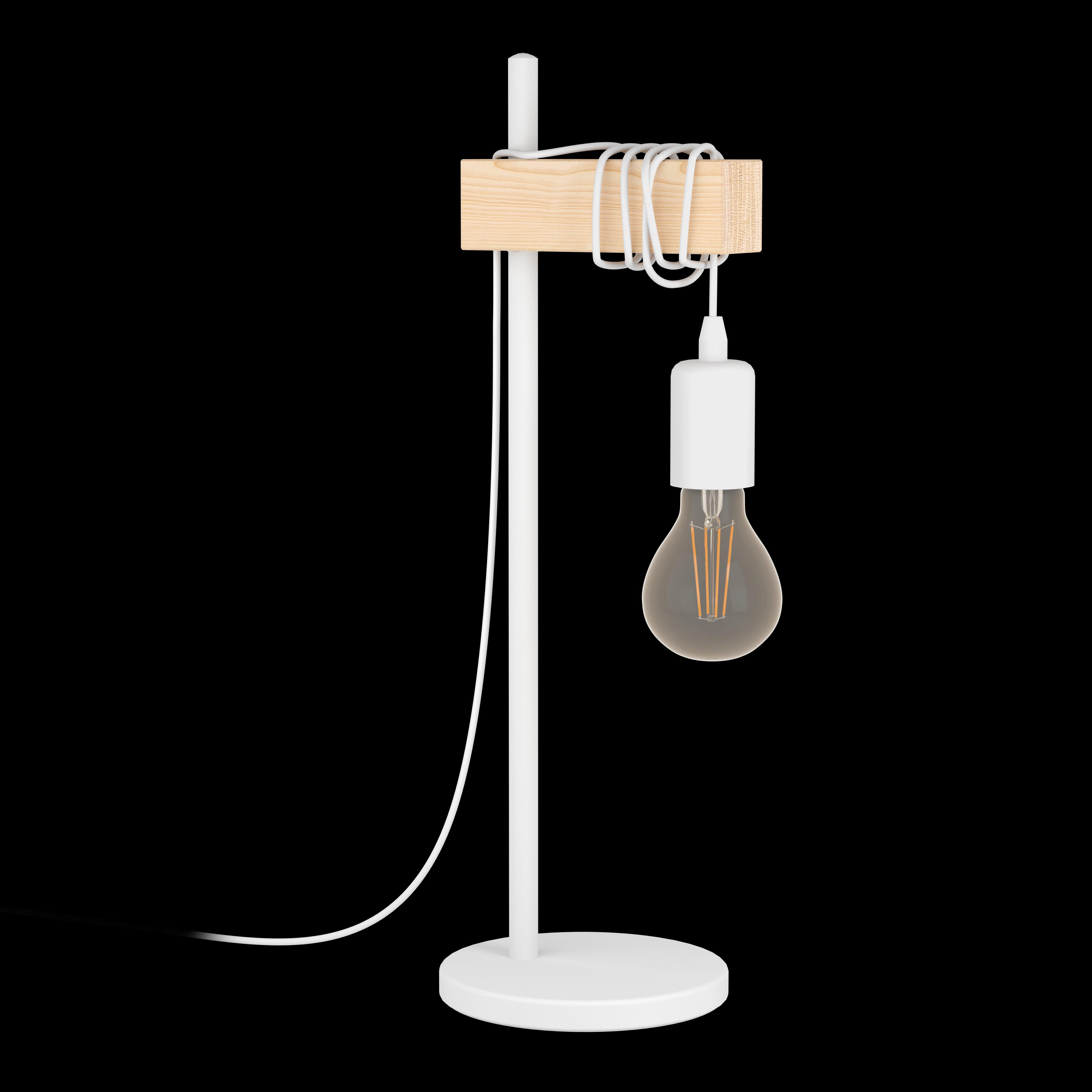 eglo townshend white metal wood table lamp living room image