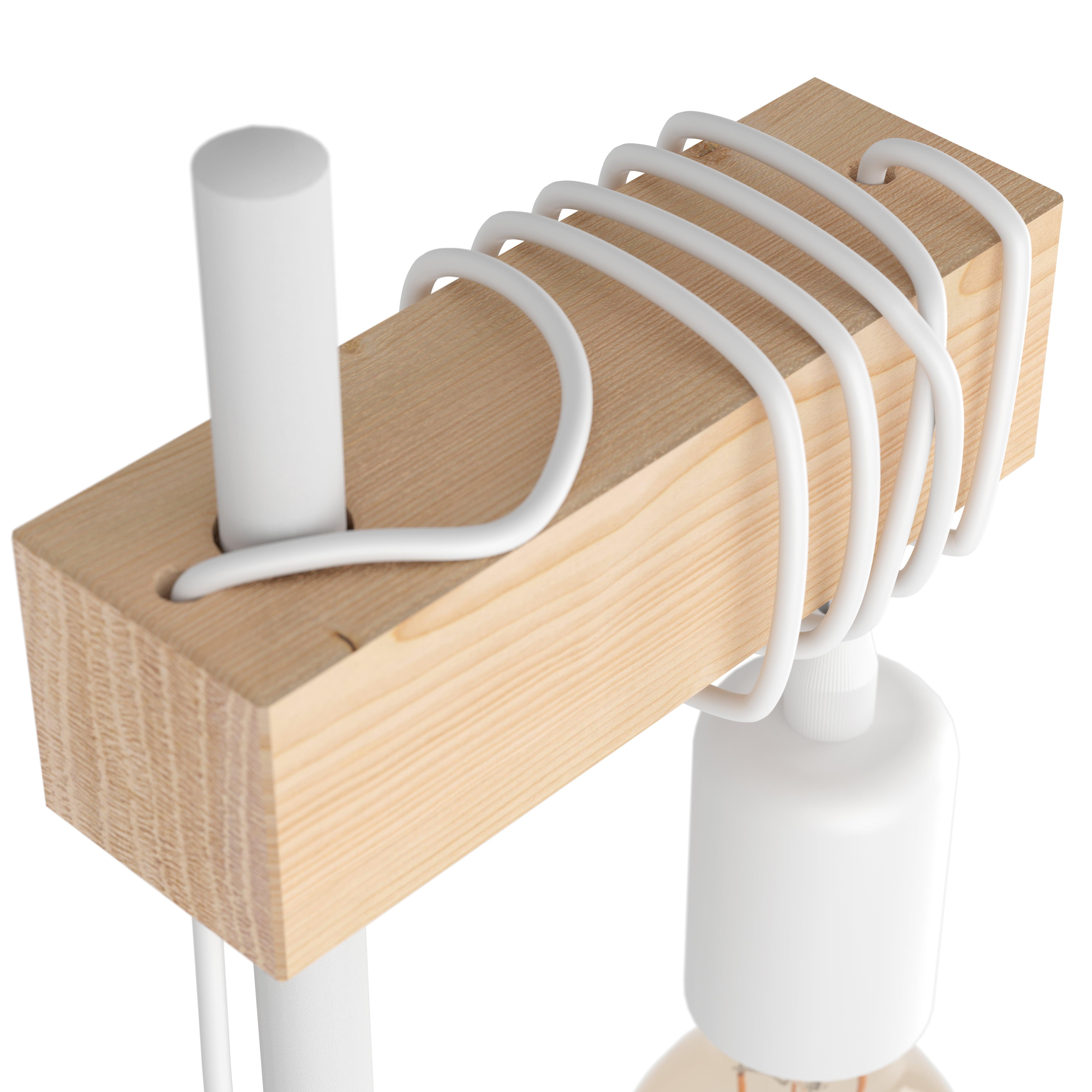 eglo townshend white metal wood table lamp living room close up