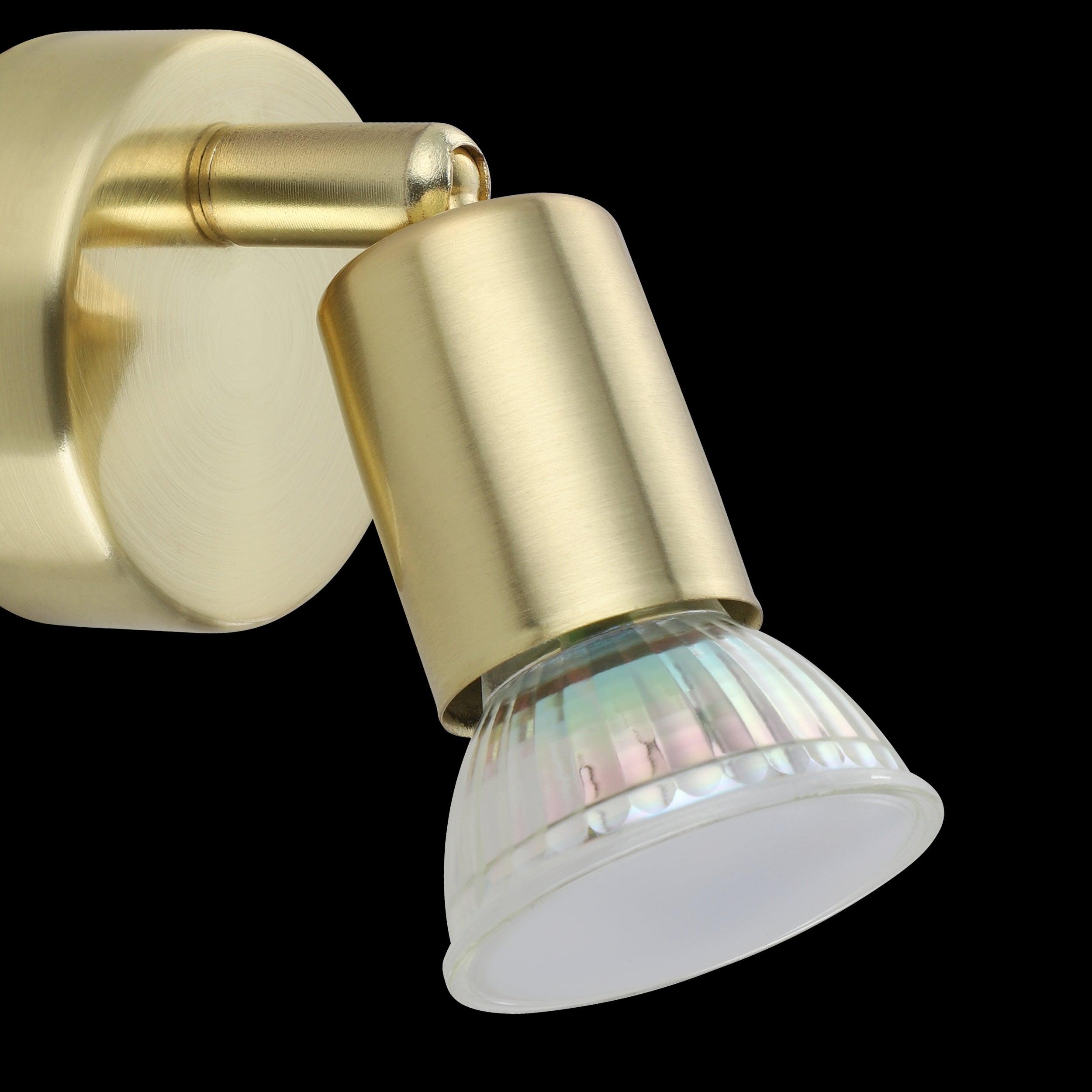 eglo buzz led brass wall spotlight Kitchen Lighting Close Up
